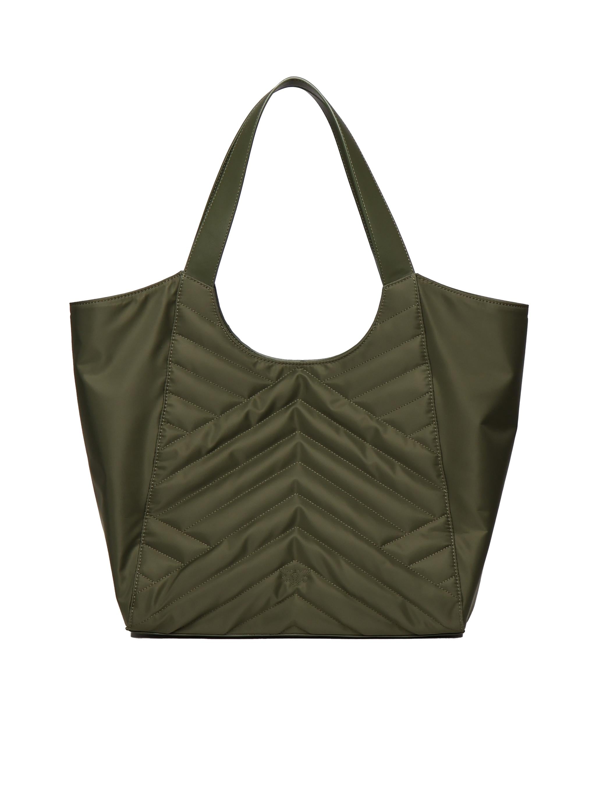 Borsa shopper in tessuto trapunta puzzle 104536 A1EUX25Q PINKO