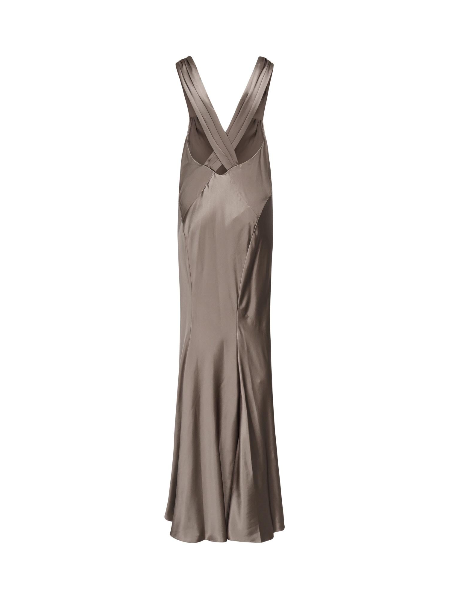 Abito lungo incrociato sulla schiena 797615 Y001W2783 SAINT LAURENT