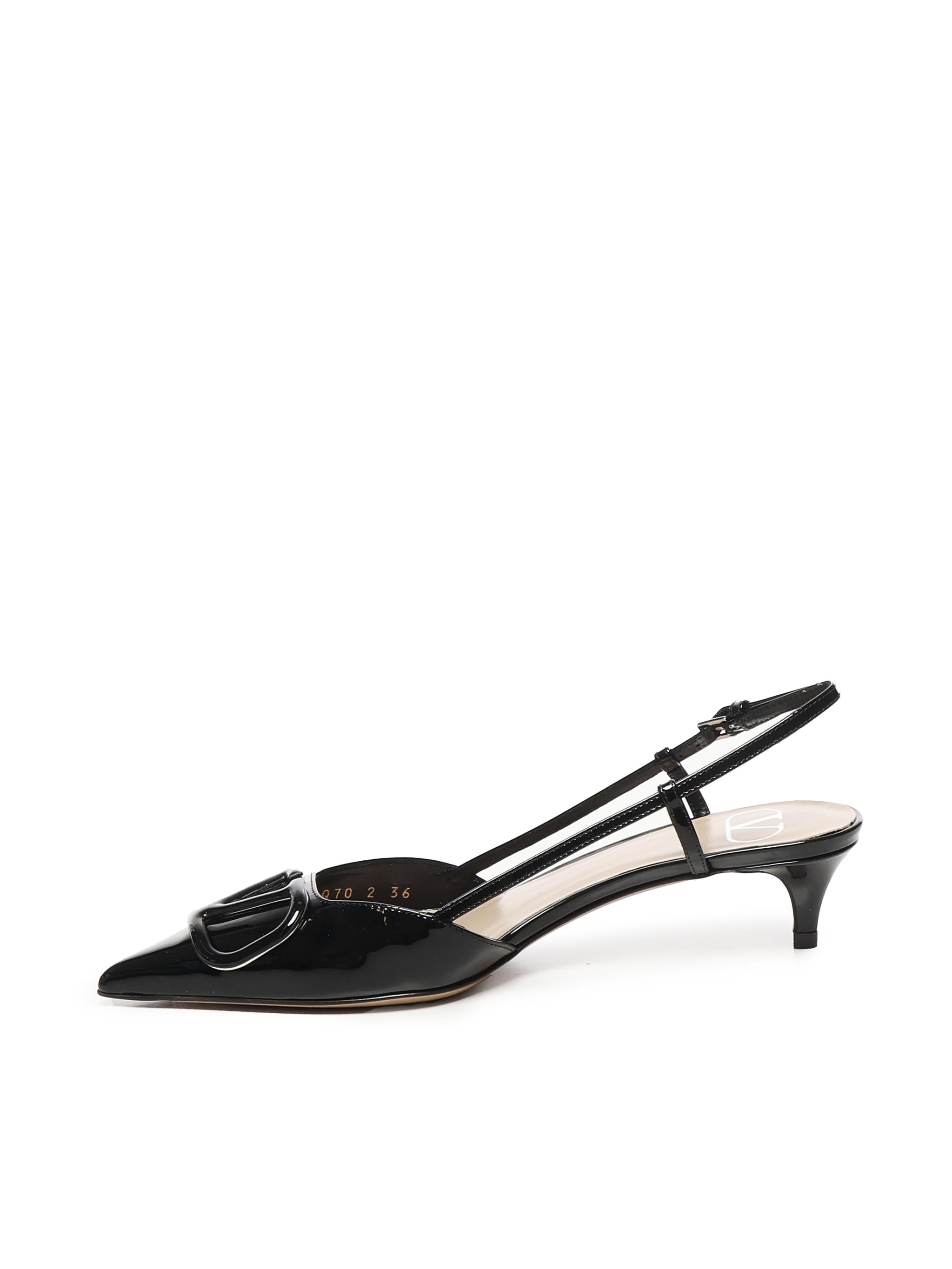Décolleté Slingback in vernice VLogo Signature 6W2S0Q70 TMK0NO VALENTINO GARAVANI