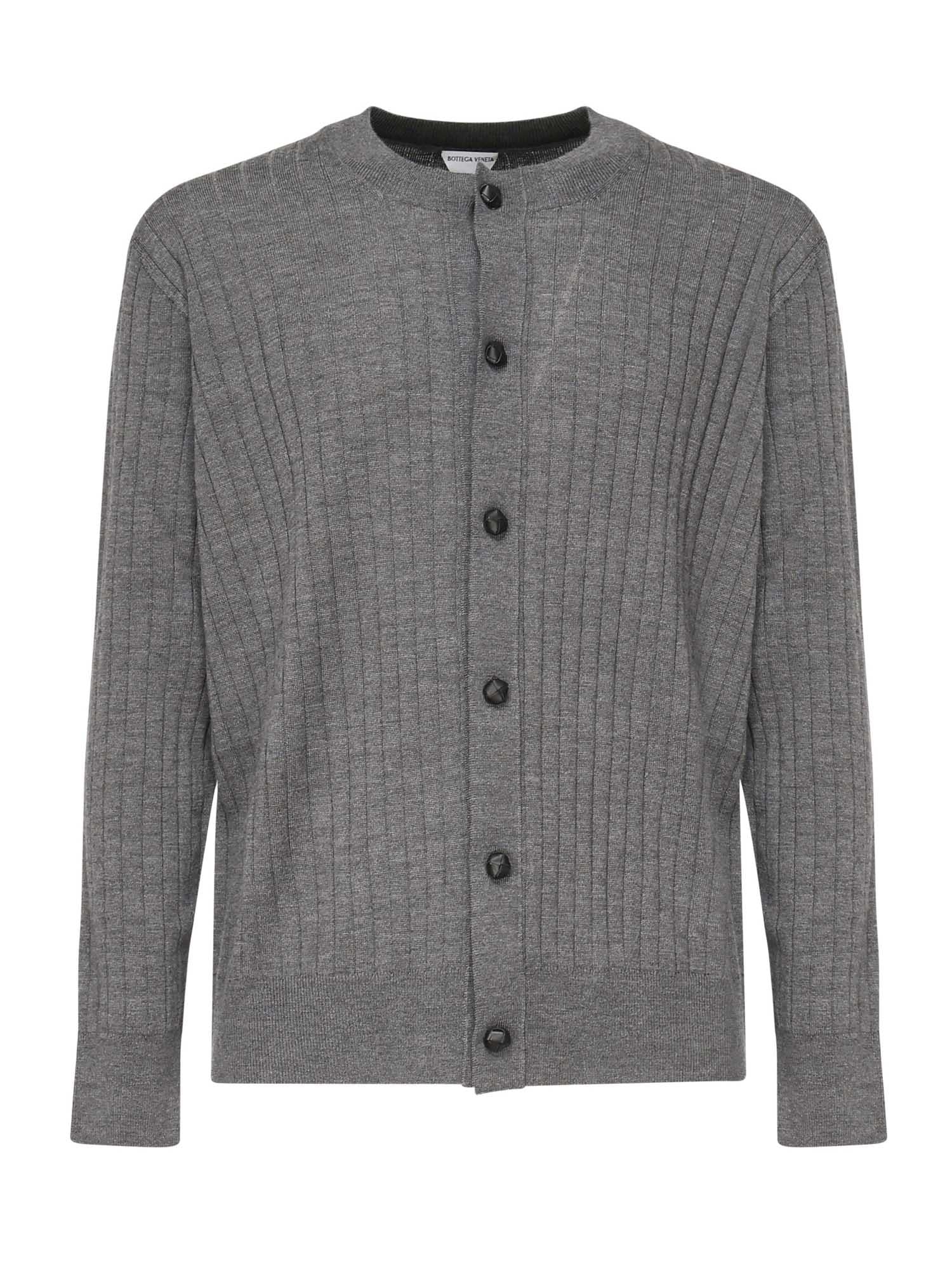 Cardigan in lana a coste 838111 V5L701370 BOTTEGA VENETA