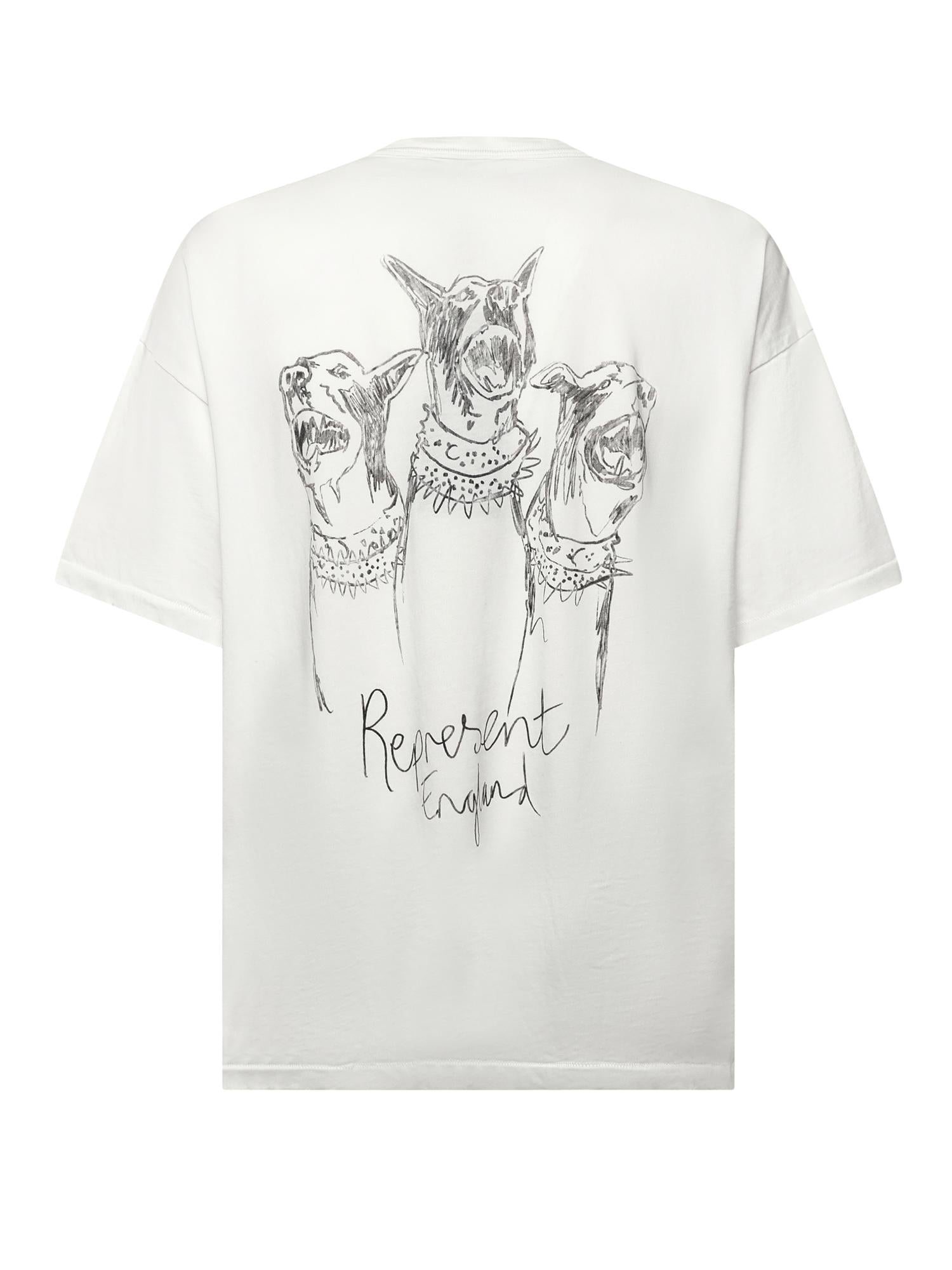 T-shirt "Hand Drawn Thoroughbred" in cotone MLM100383 72 REPRESENT