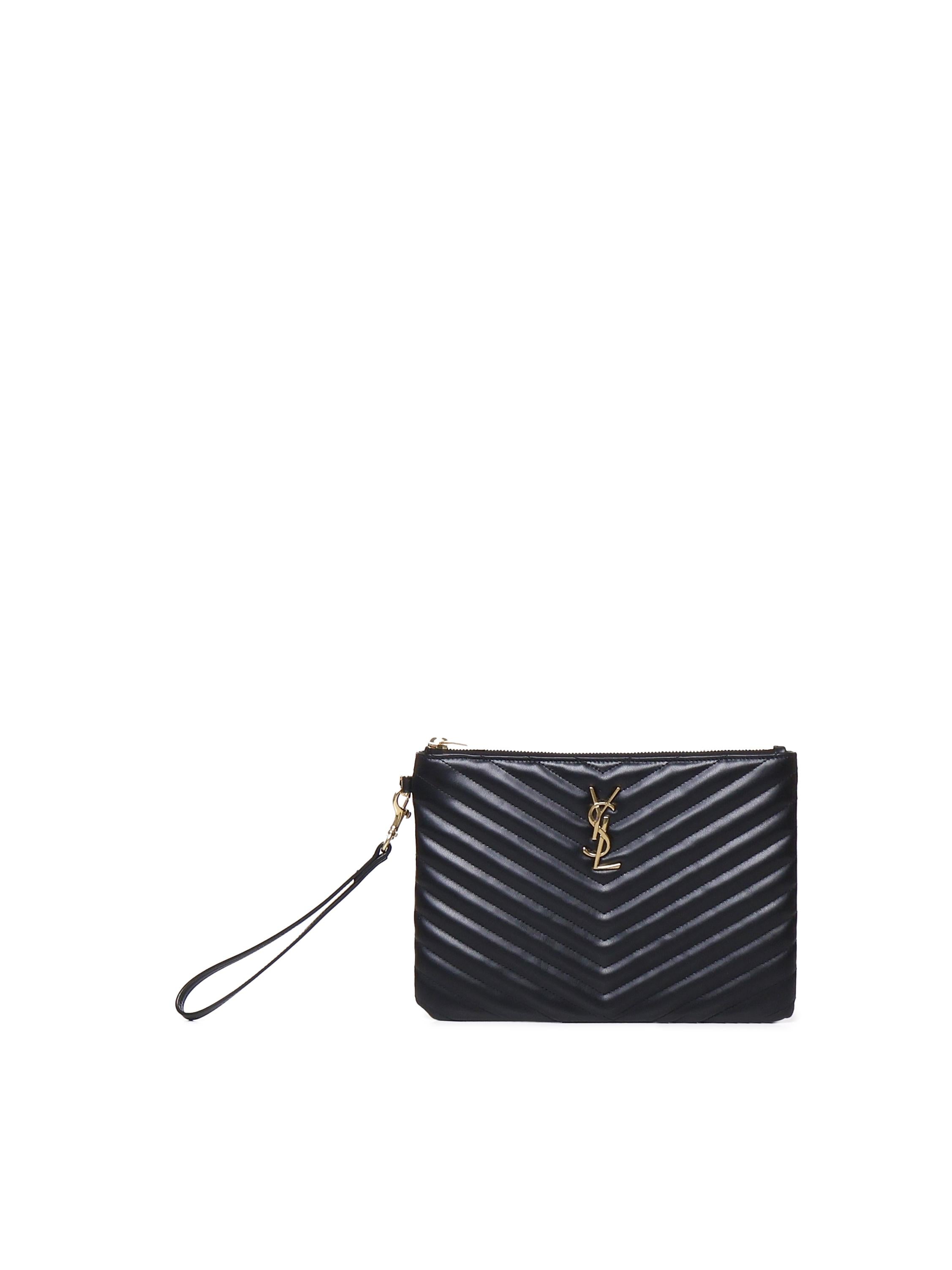 Pouch monogram Cassandre matelassè astuccio in pelle goffrata 379039 CWU011000 SAINT LAURENT