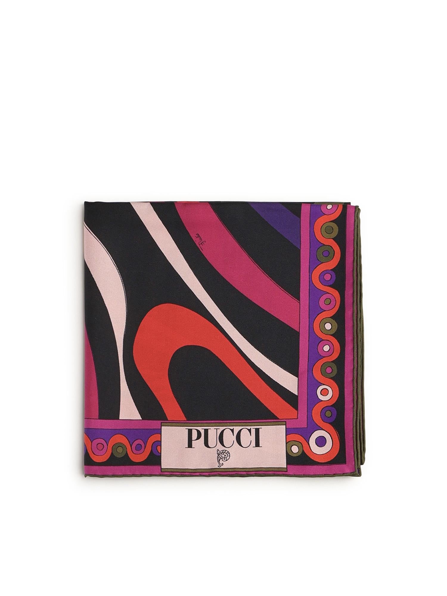 Foulard in seta con stampa Marmo 5UGB43 5UC131 PUCCI