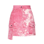 Minigonna asimmetrica Batik AUW4TAL PINK BATIK ALBERTO AUDENINO