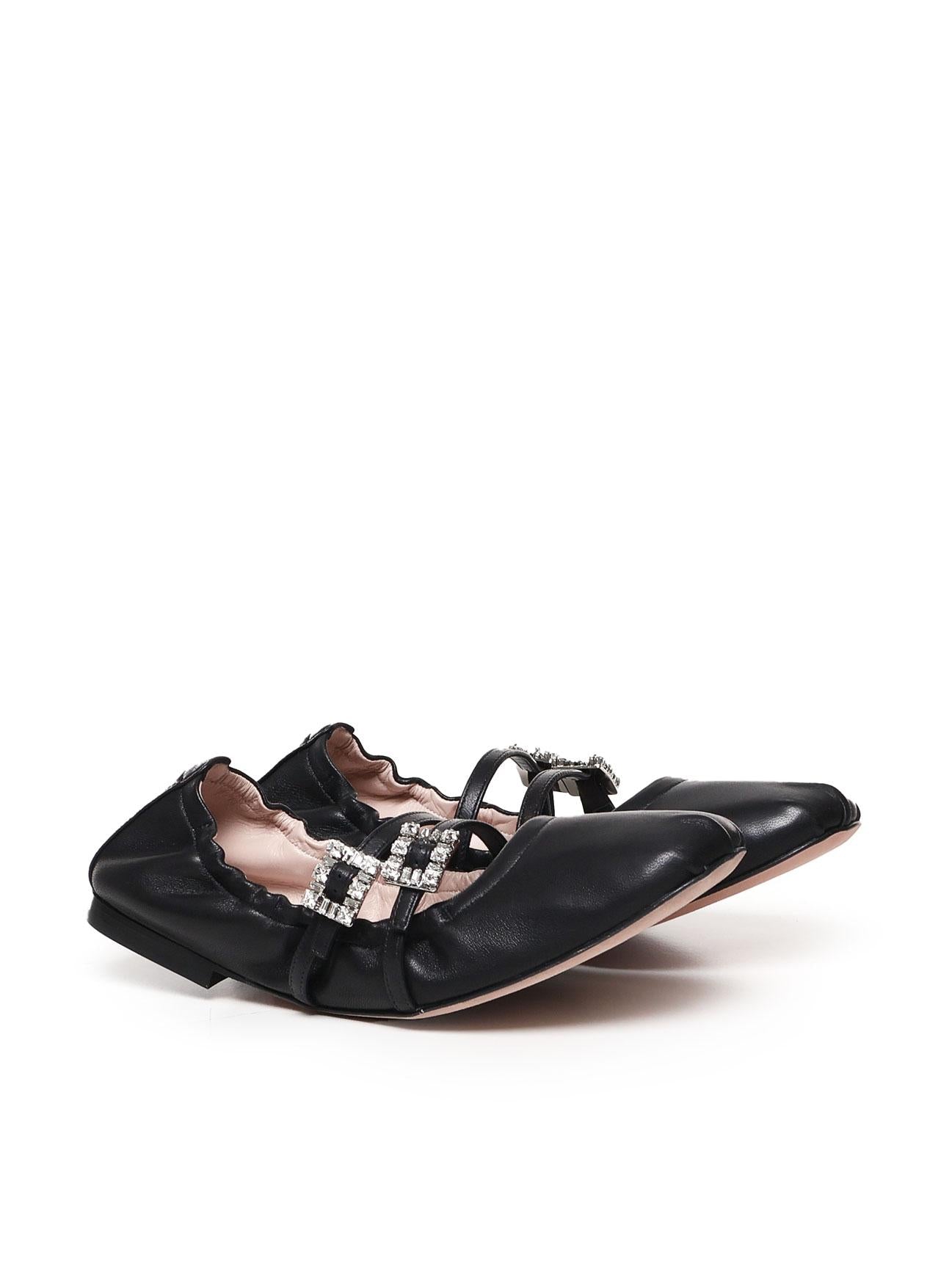 Ballerine con Cinturini in pelle RVW7433907091T B999 ROGER VIVIER
