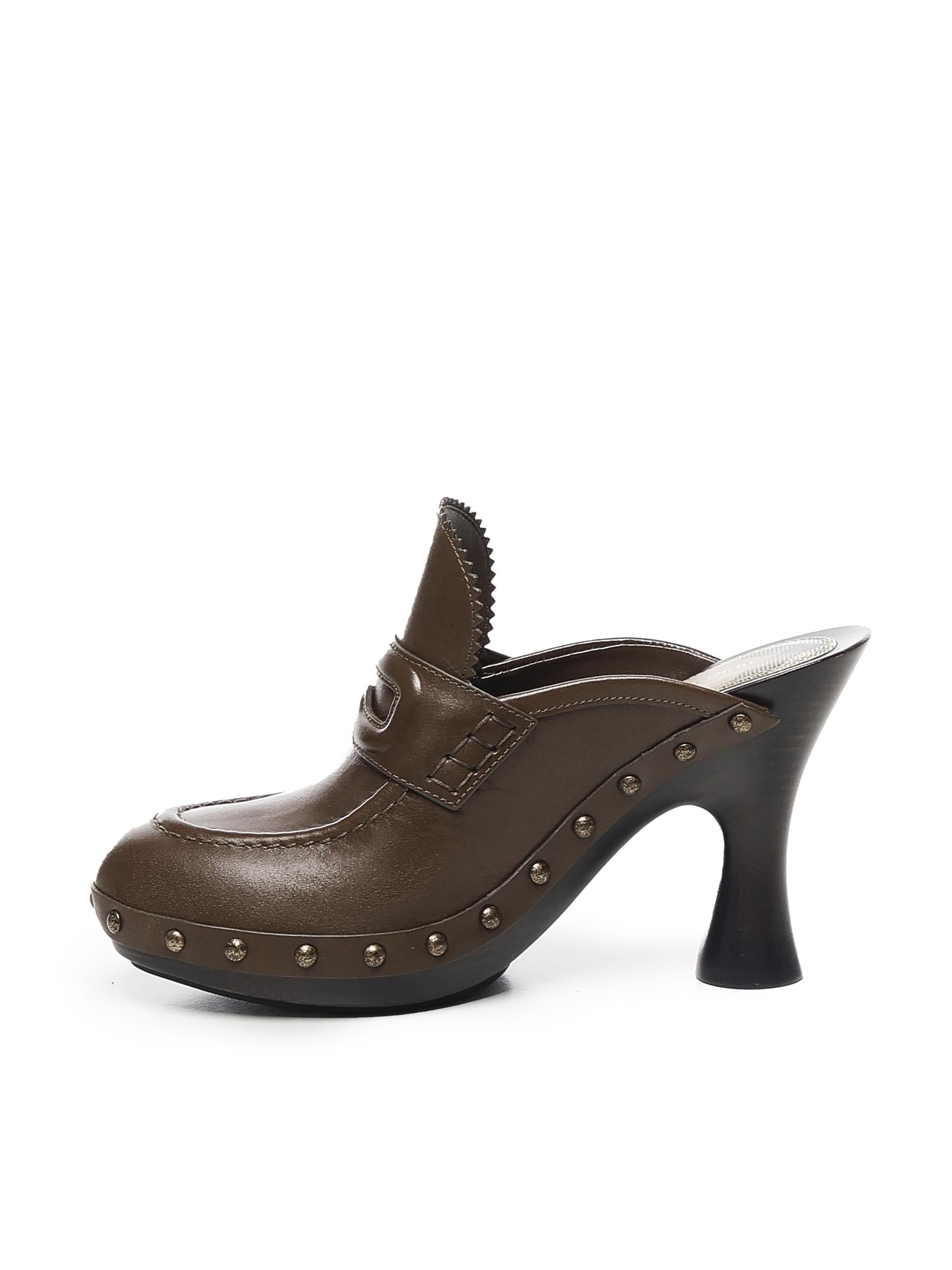 Clog Potter in pelle 8107177 C1173 BURBERRY