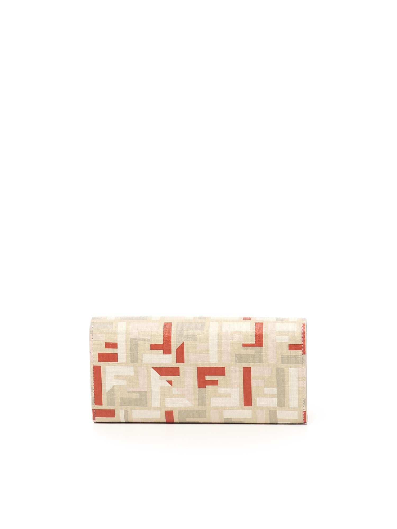 Portafoglio continental con catena FF<BR/> 8M0365 AV1YF1SY7 FENDI