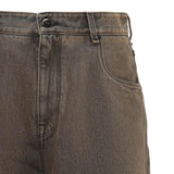 Jeans lunghi in denim di cotone FLP285 AT2IF0ZJ4 FENDI