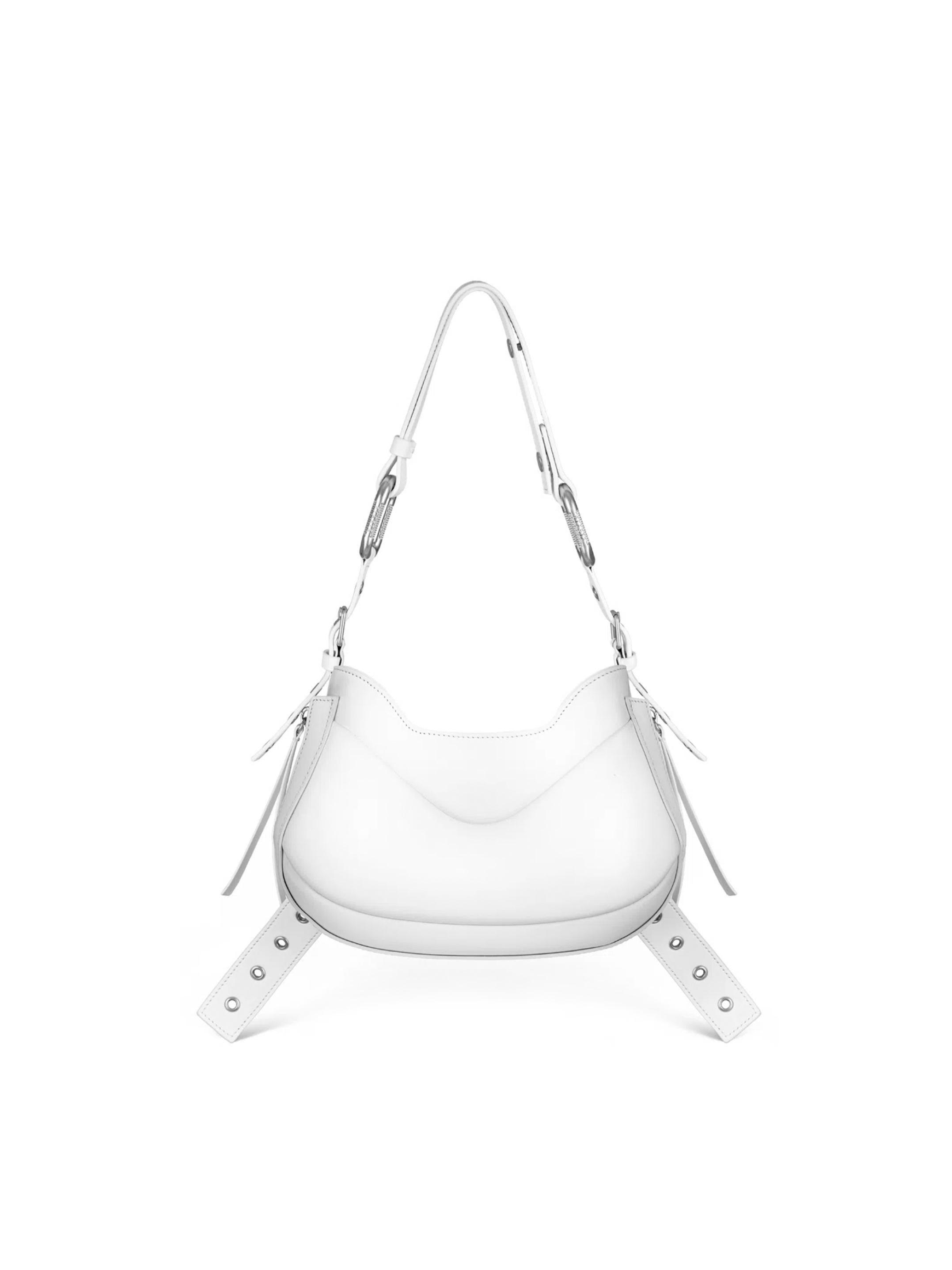 Borsa a spalla Y2K.002 FBBP70002 -BIANCO/NIKEL BIASIA