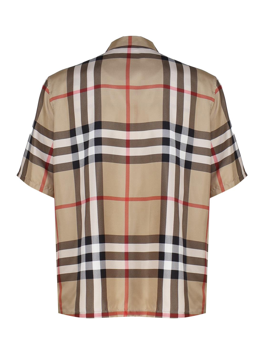 Camicia bowling in twill di seta 8050279 A7028 BURBERRY