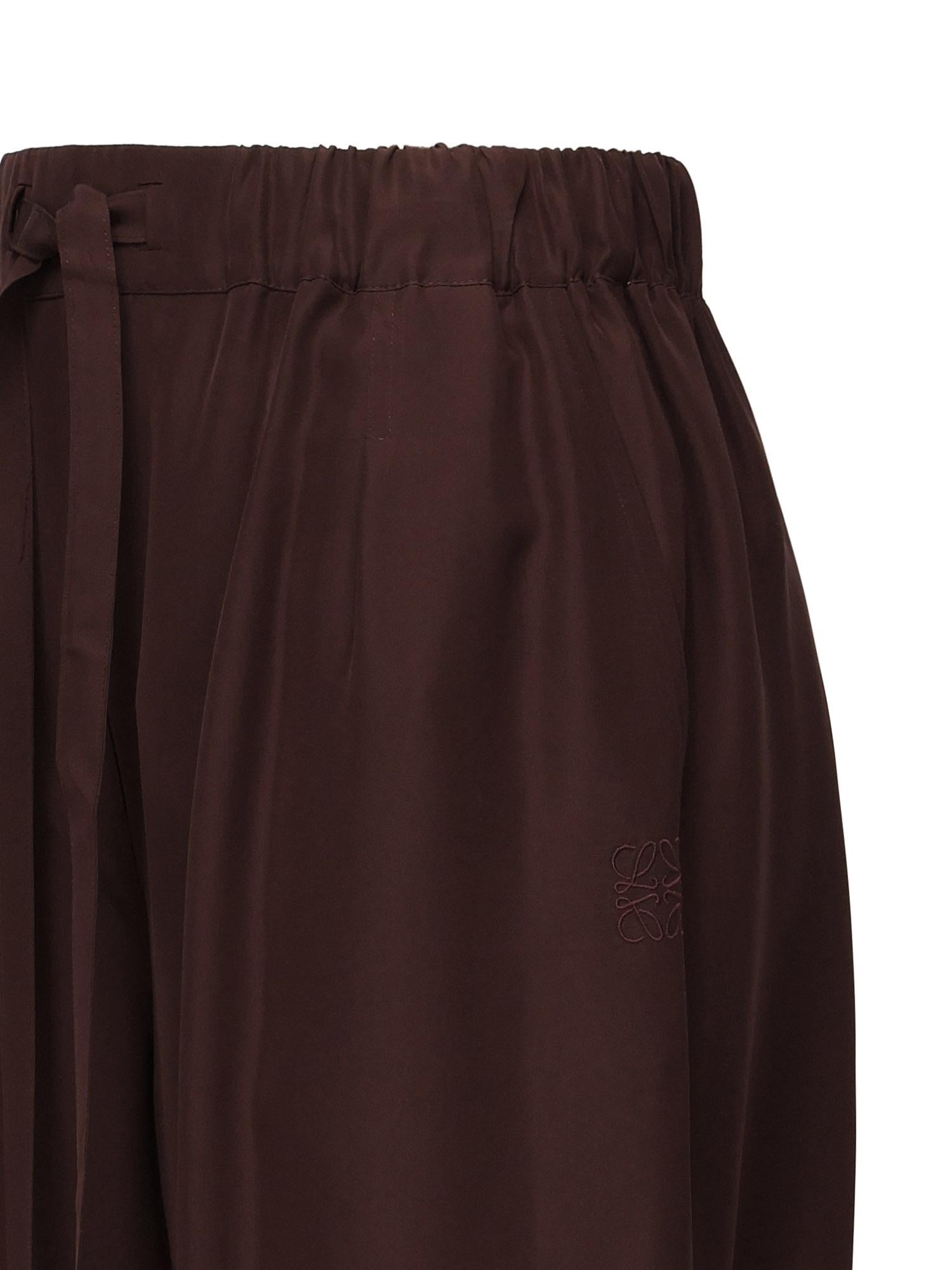 Pantaloni in crêpe di seta<BR/> S359Y04XH0 7110 LOEWE