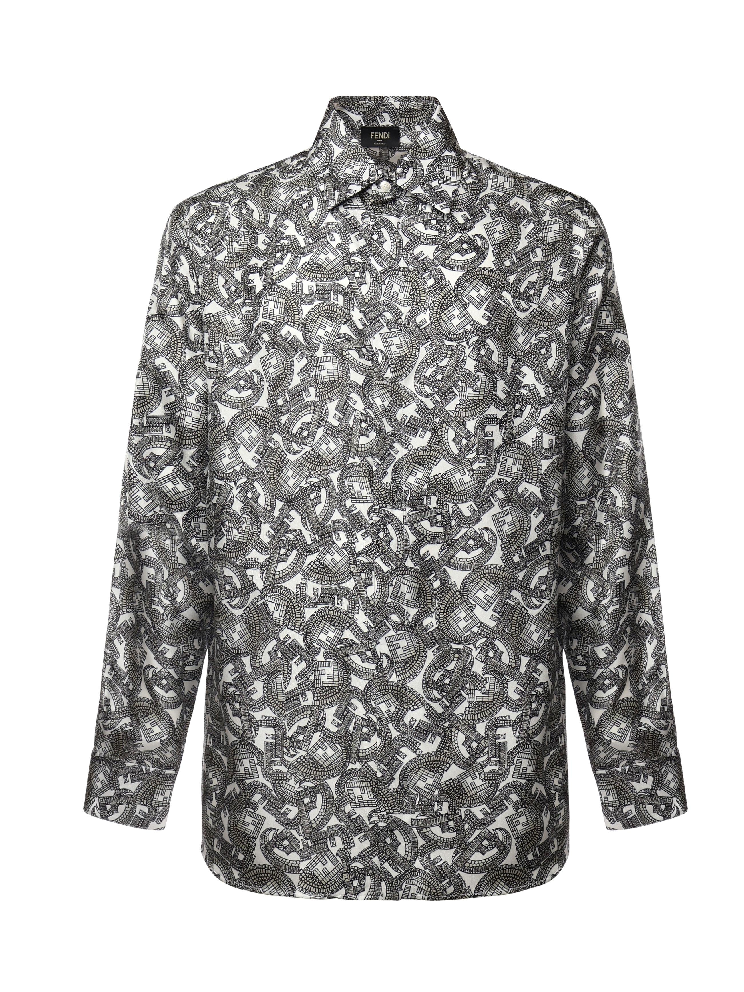 Camicia Diamond in seta FS1038 ASETF1P39 FENDI