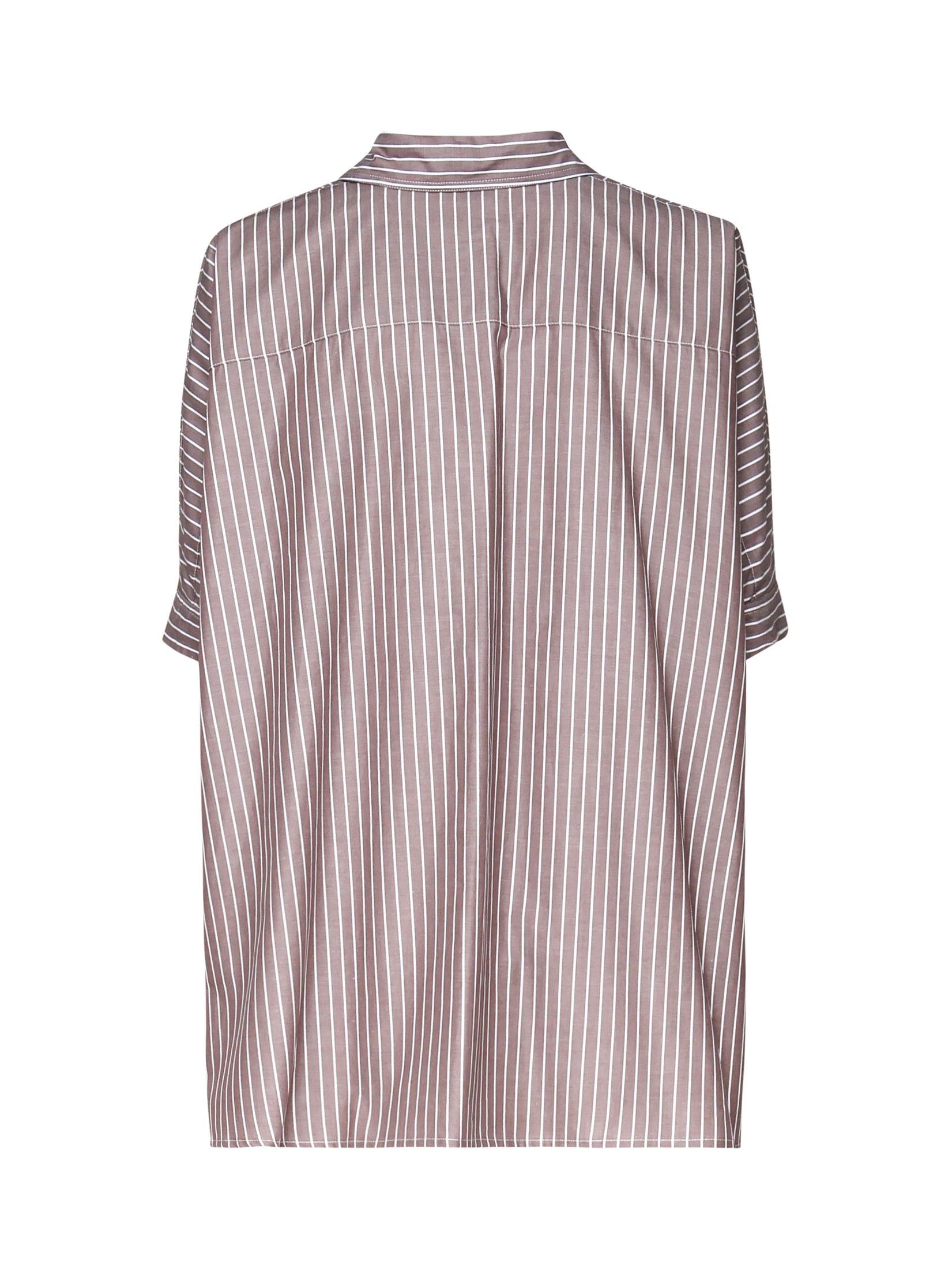 Camicia oxford a mezze maniche 01-4293 41-4088MARRONE SCARLETT G