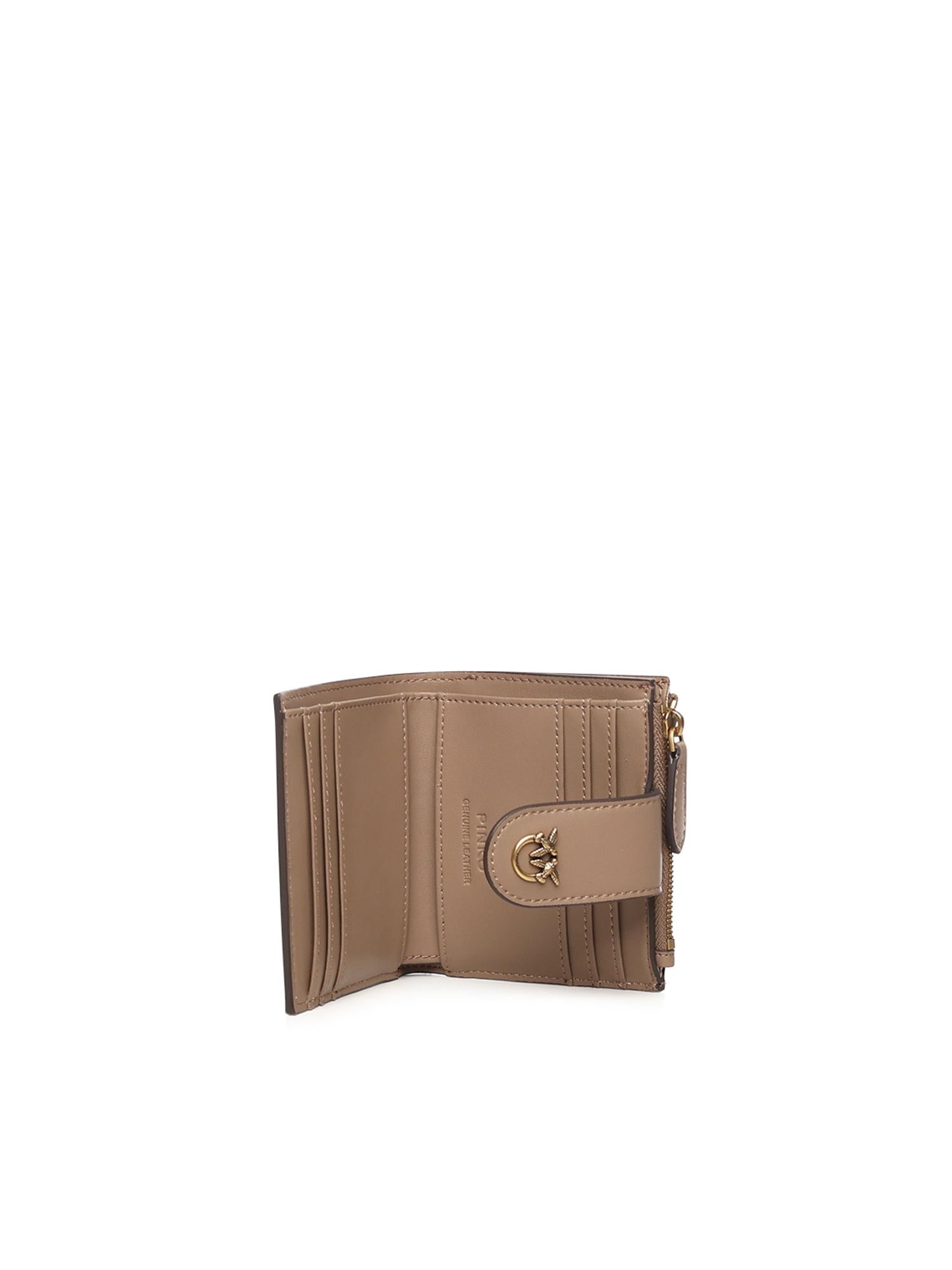 Portafoglio zip-around in nappa 103610 A0F1D01Q PINKO