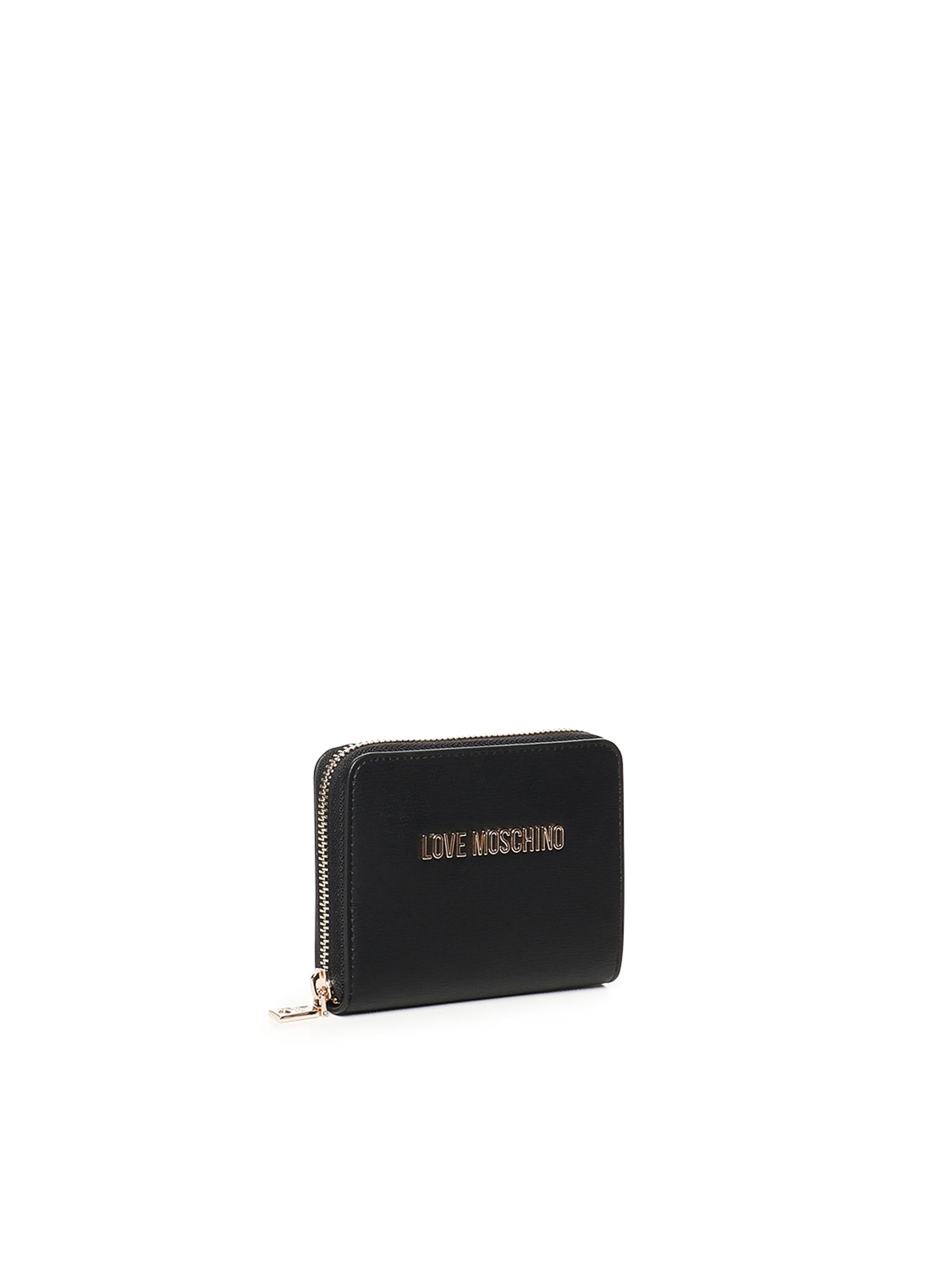 Portafoglio zip around con logo JC5702PP1MLD0 000 LOVE MOSCHINO