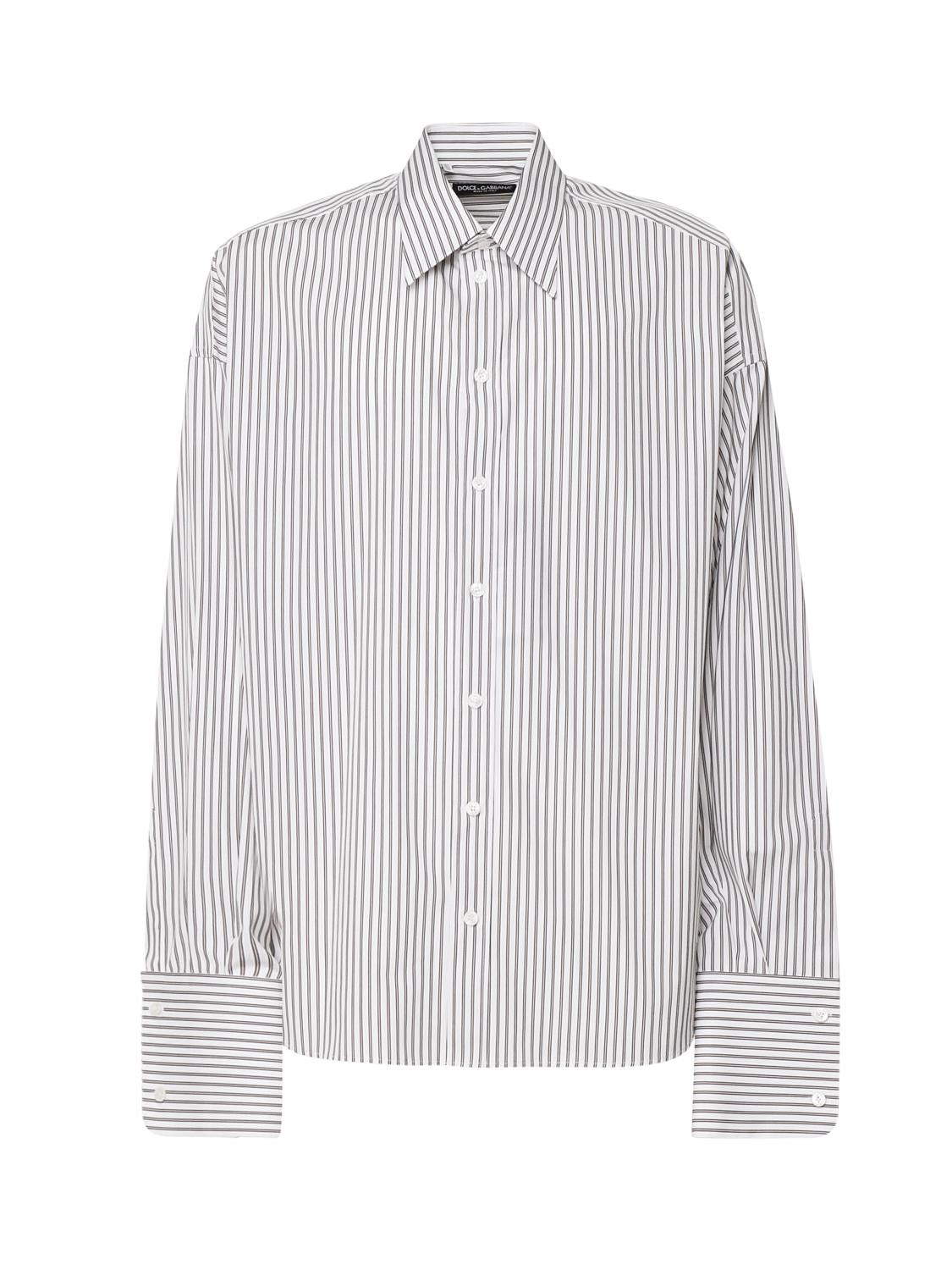 Camicia oxford con stampa rigata G5LU6T FR5ZPS8051 DOLCE & GABBANA