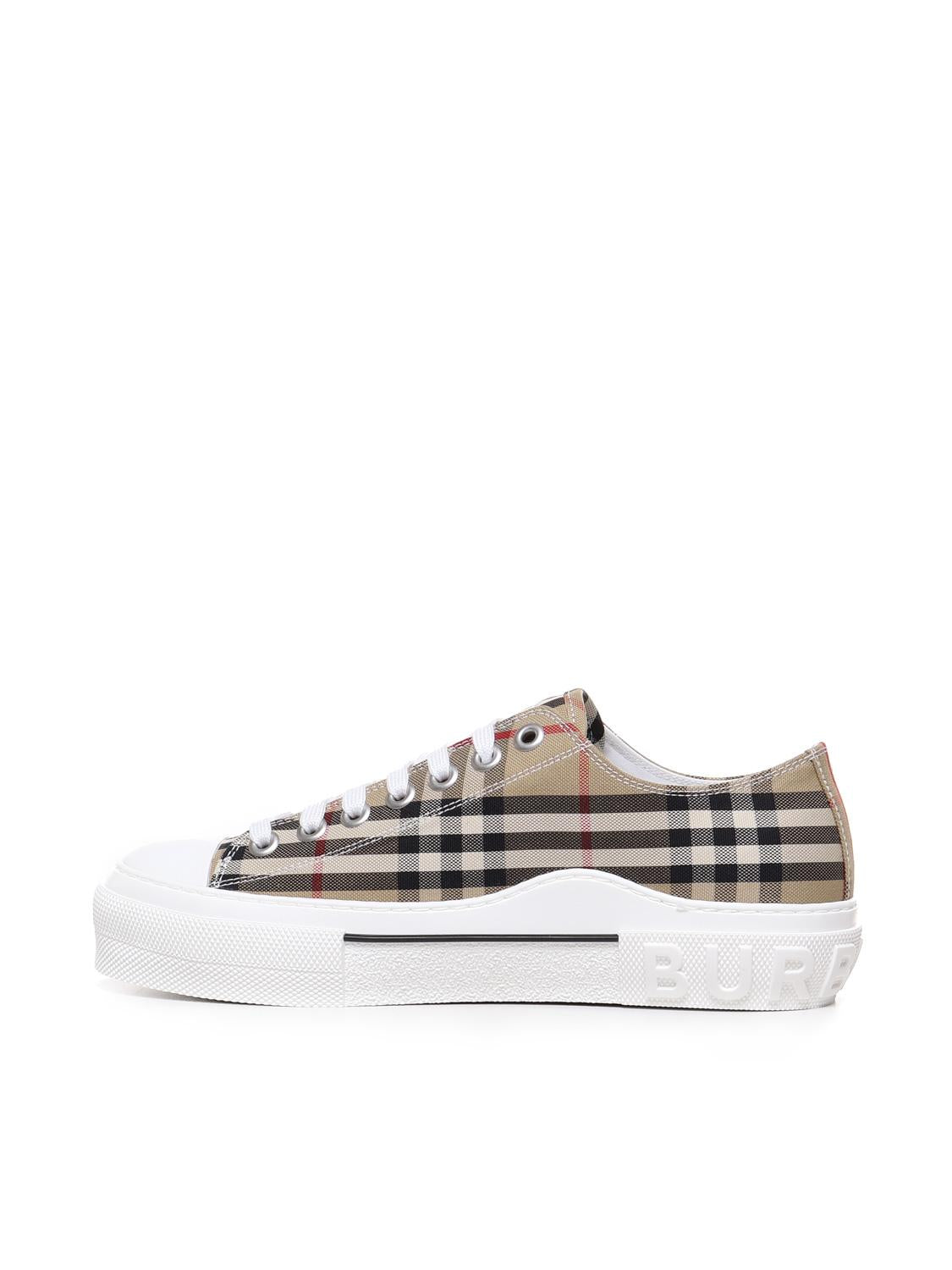 Sneaker in cotone con motivo vintage check 8049745 A7028 BURBERRY