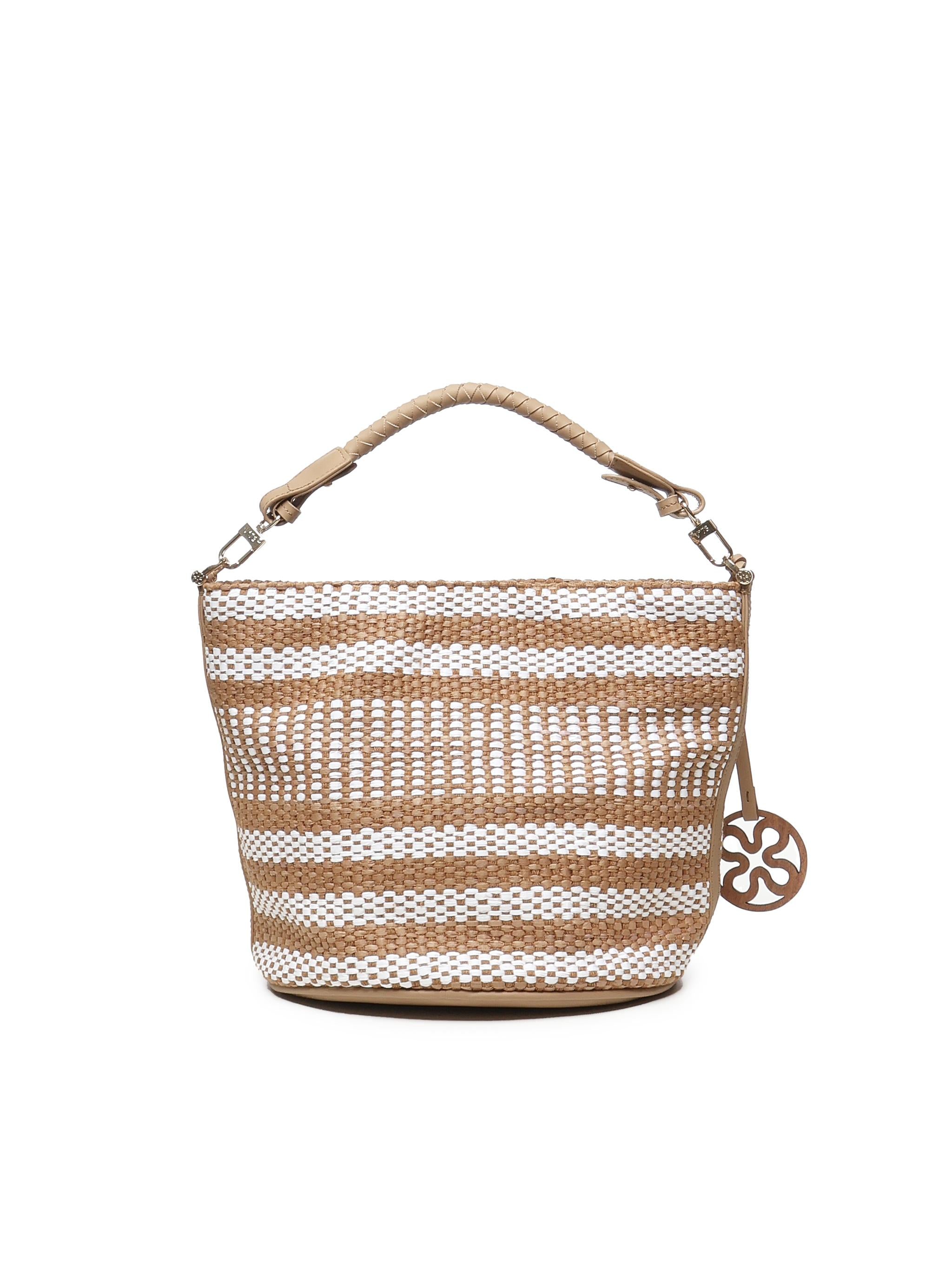 Borsa Secchiello Stefanie 73BS8ZL03 STEFANIECUOIO/BIANCO V° 73