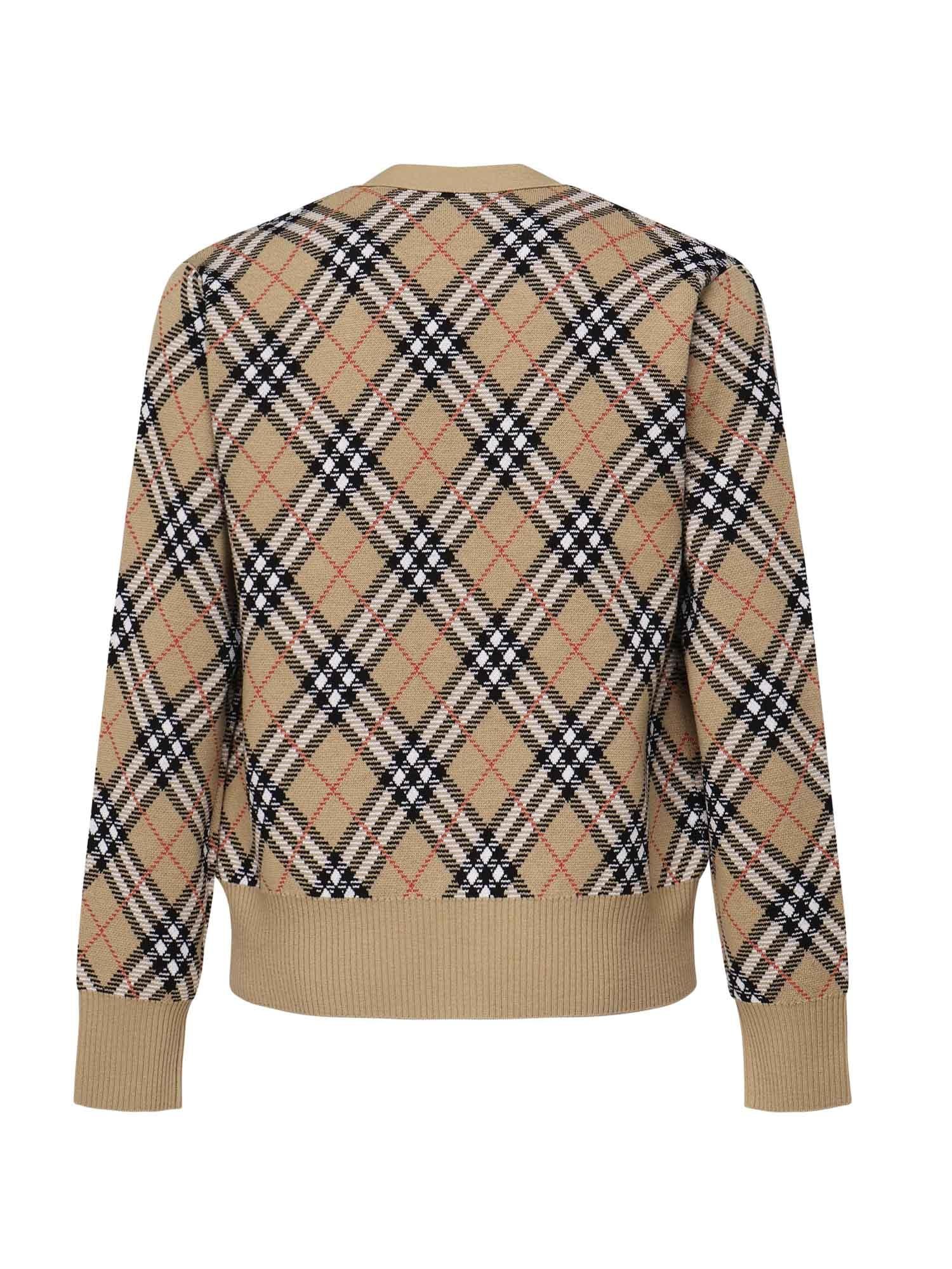 Cardigan in misto lana e mohair Check 8110629 B9368 BURBERRY