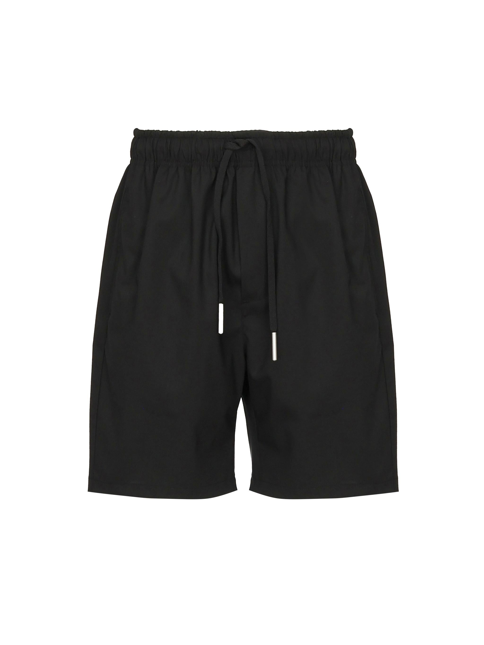 Shorts in misto lino e cotone BYRD -NERO GIULIANO GALIANO