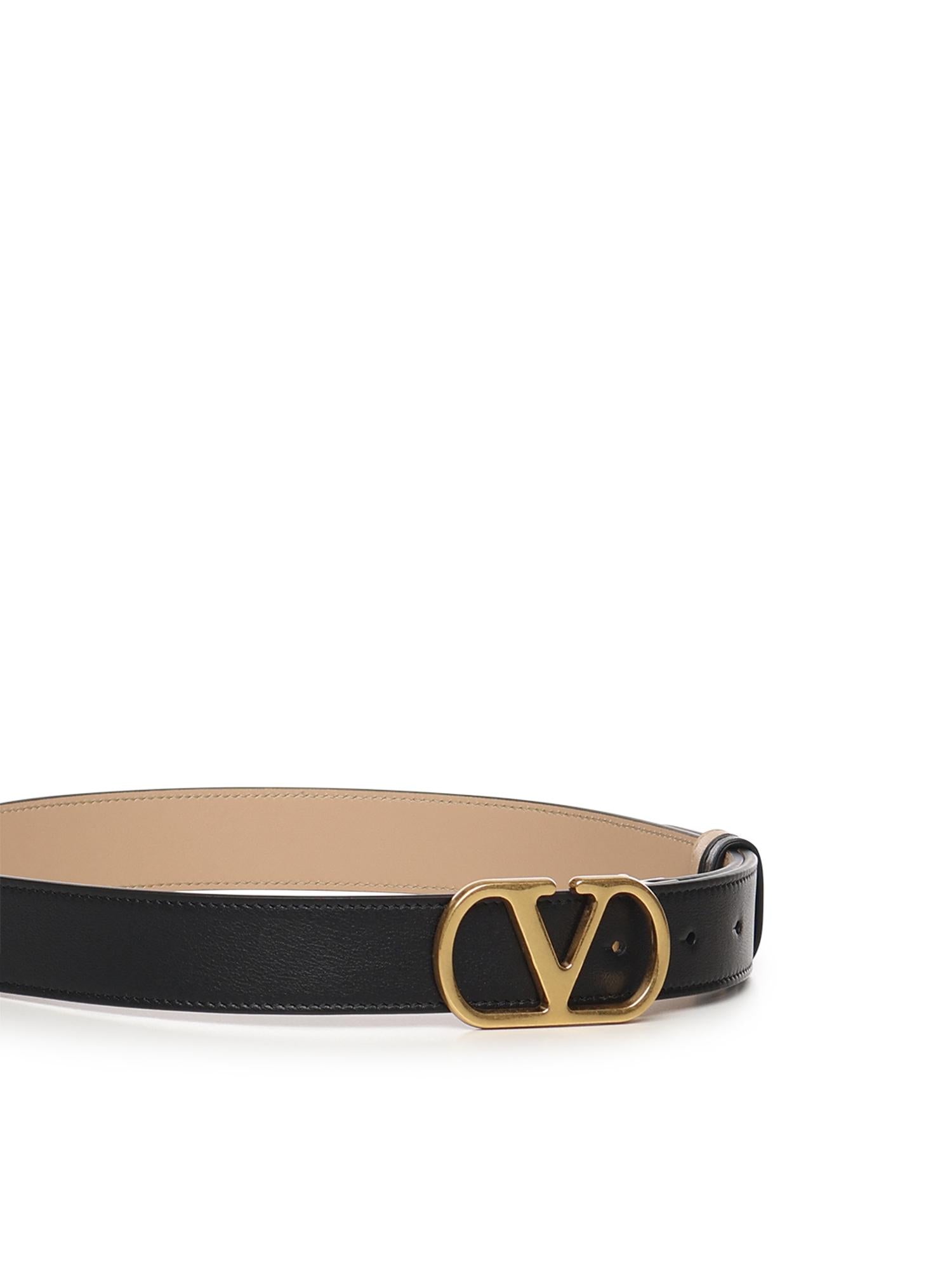 Cintura reversibile VLogo in vitello lucido 7W2T0SQ3 IYRDVW VALENTINO GARAVANI
