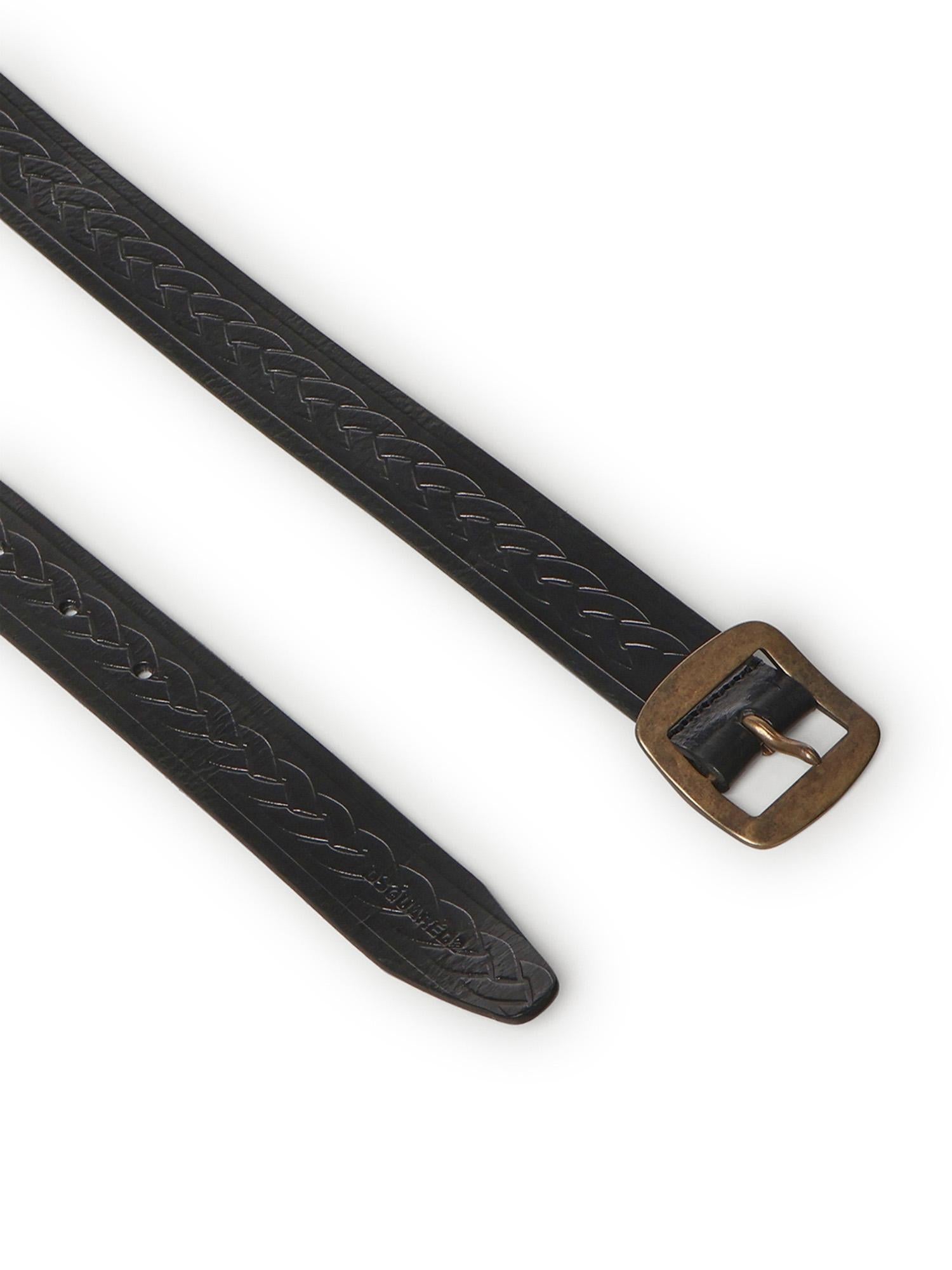 Cintura in pelle intrecciata BEM0673 M916 DSQUARED2