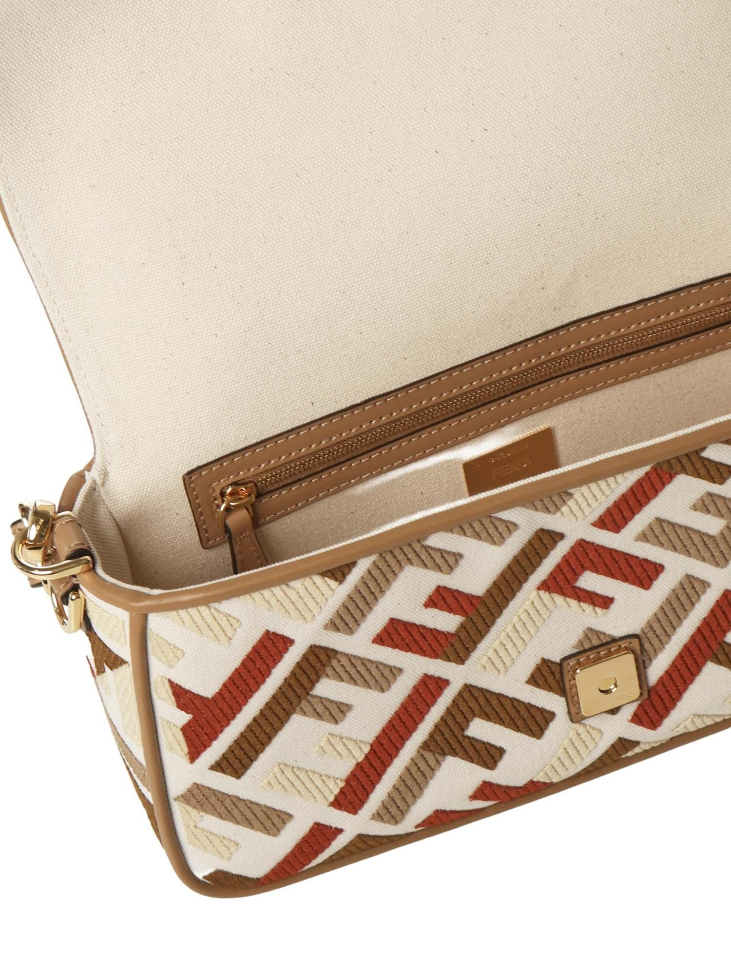 Borsa Baguette in canvas FF Jacquard 8BR600 AYDFF1TVK FENDI