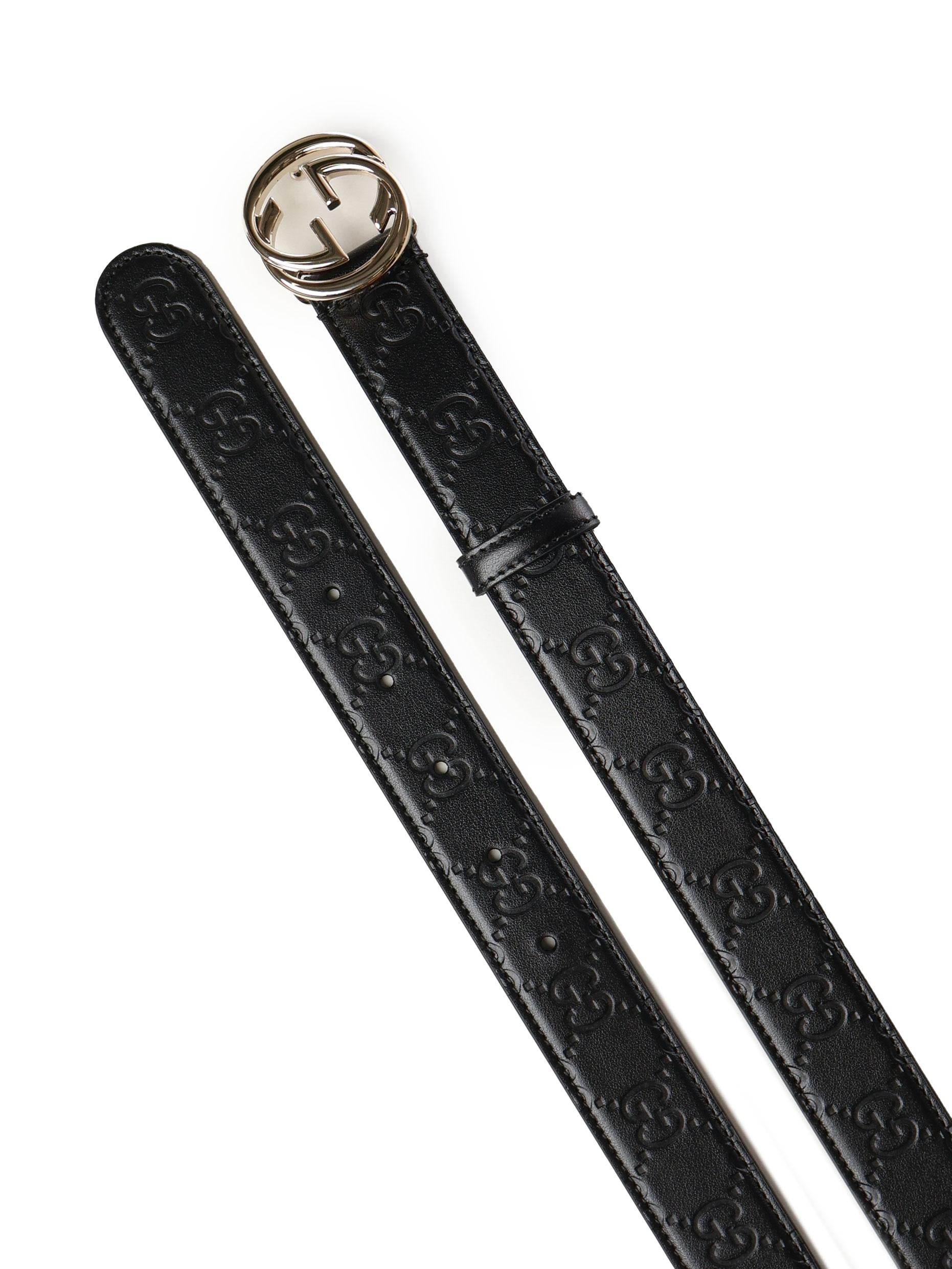 Cintura con fibbia Incrocio GG 813008 AAD5L1000 GUCCI