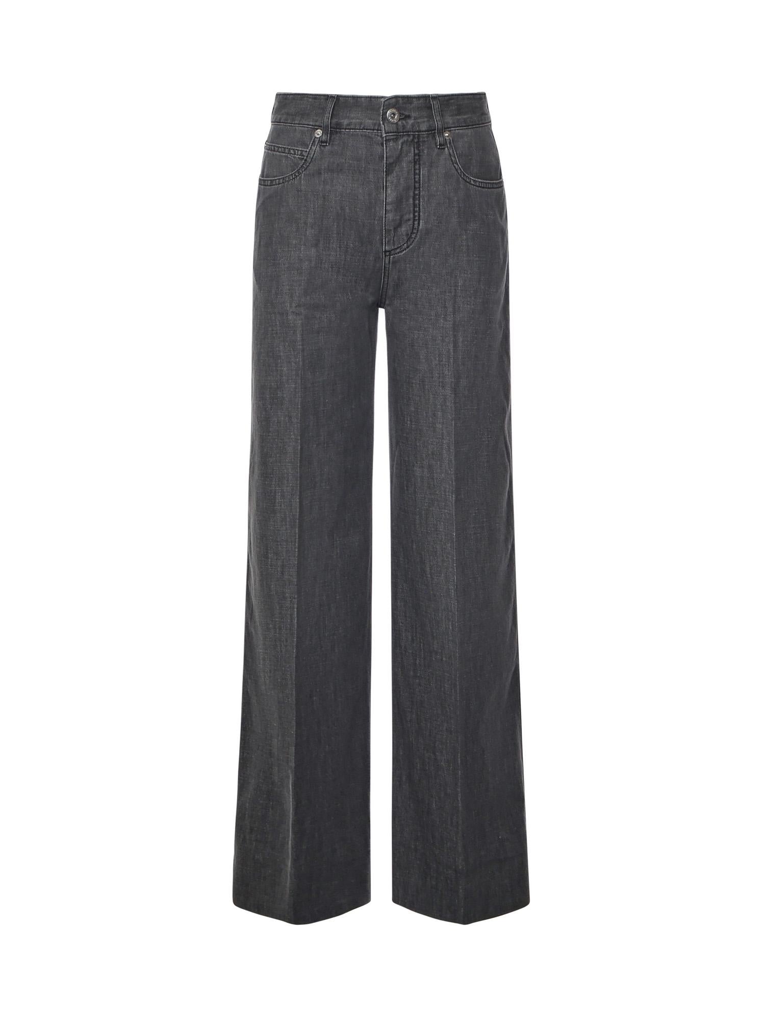 Jeans a palazzo in denim 841027 V5SO01003 BOTTEGA VENETA