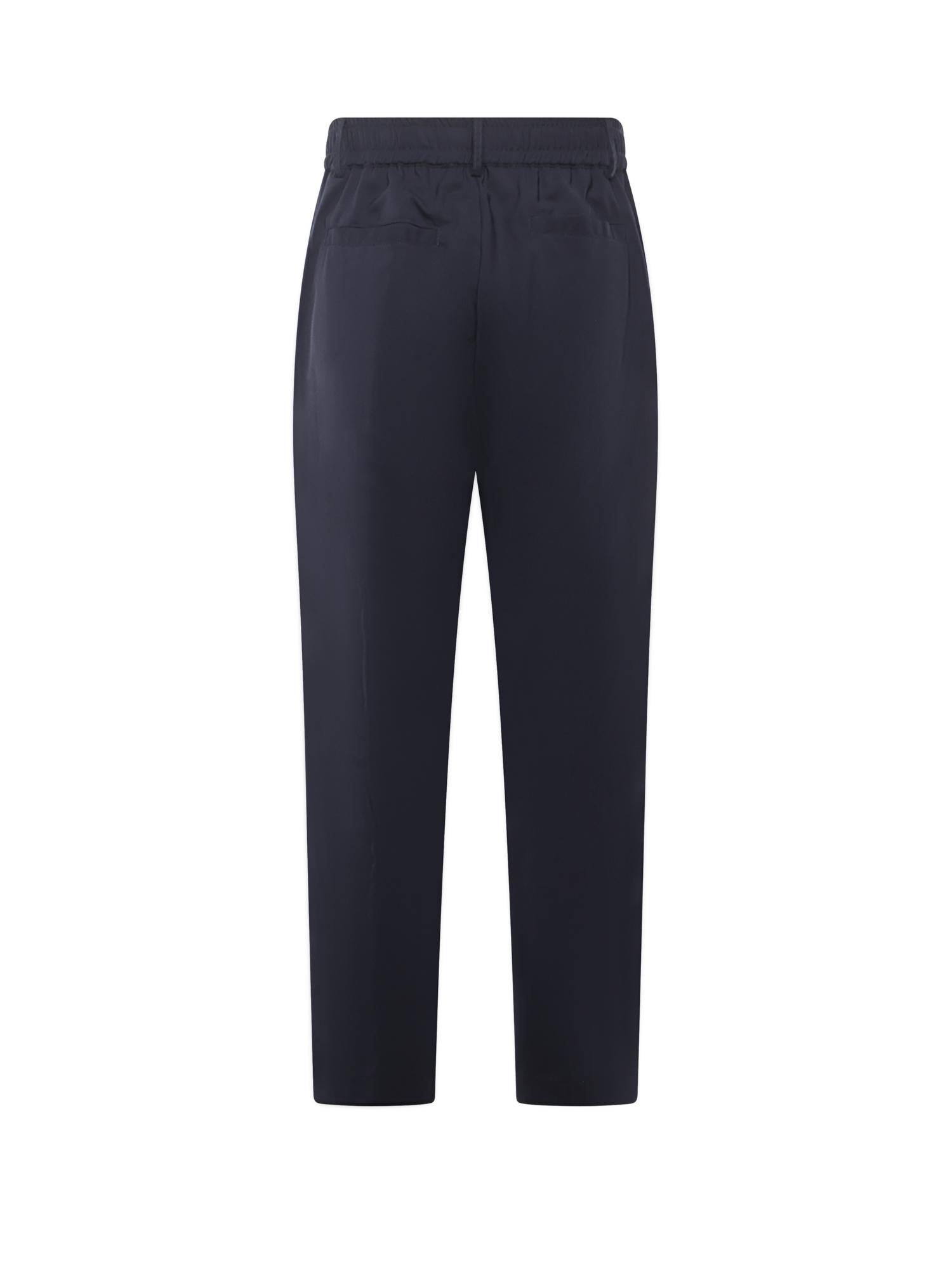 Pantaloni Astro in gabardine di misto lana ASTRO BLU GIULIANO GALIANO