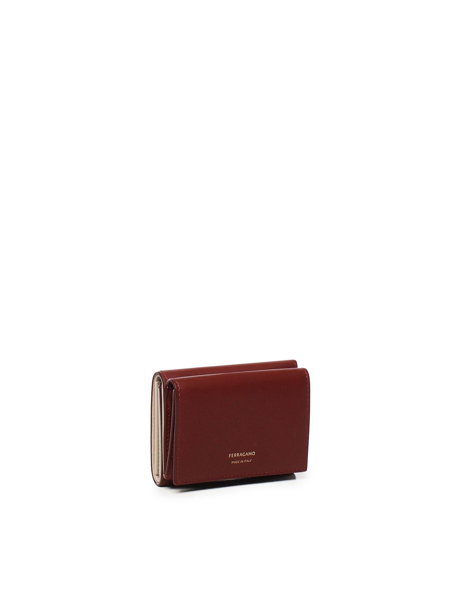 Portafoglio trifold bicolore 220867 779960002 FERRAGAMO