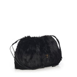 Maxi clutch in eco-pelliccia con logo 105909 A2VZZ99Q PINKO