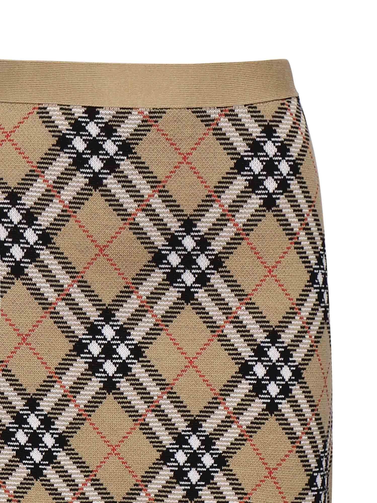 Minigonna in lana Check 8110604 C1309 BURBERRY