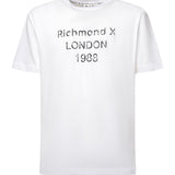 T-shirt con stampa in cotone<BR/> UMA25169TS WHITE RICHMOND X