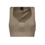 Crop top in cotone 104666 A2EGU95 PINKO