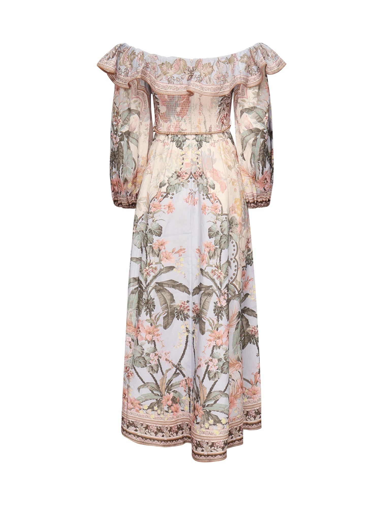 Abito midi Wylie con stampa 1718DRS251 BUF ZIMMERMANN