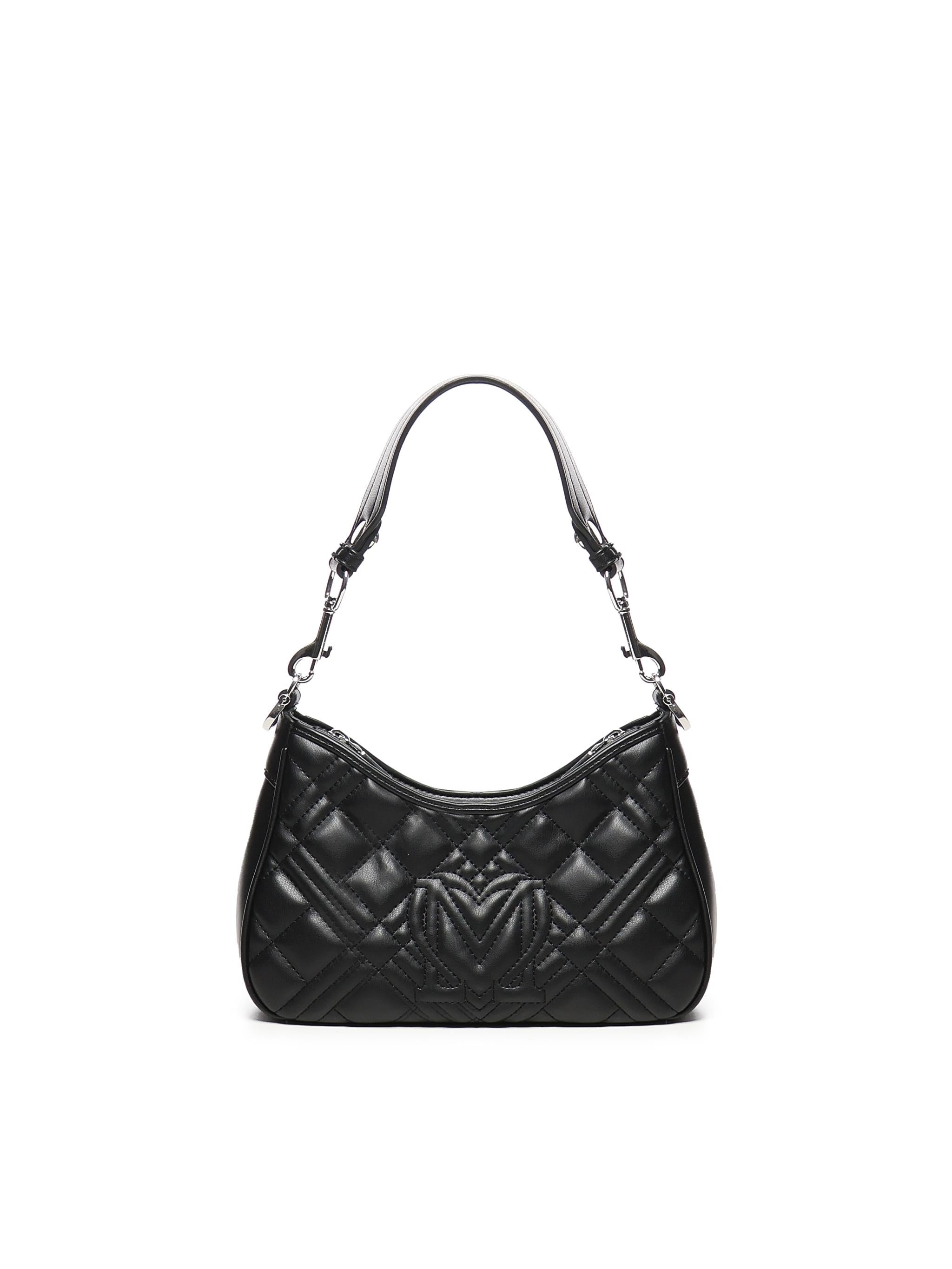Borsa trapuntata con logo<BR/> JC4152PP1MLA0 00B LOVE MOSCHINO