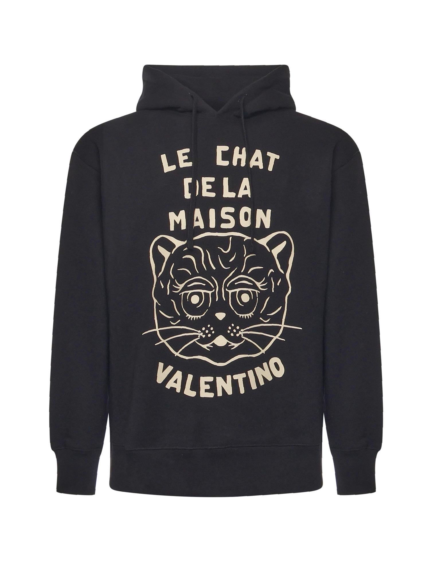 Felpa con patch Le Chat De La Maison 7V3MF28N B339RA VALENTINO GARAVANI