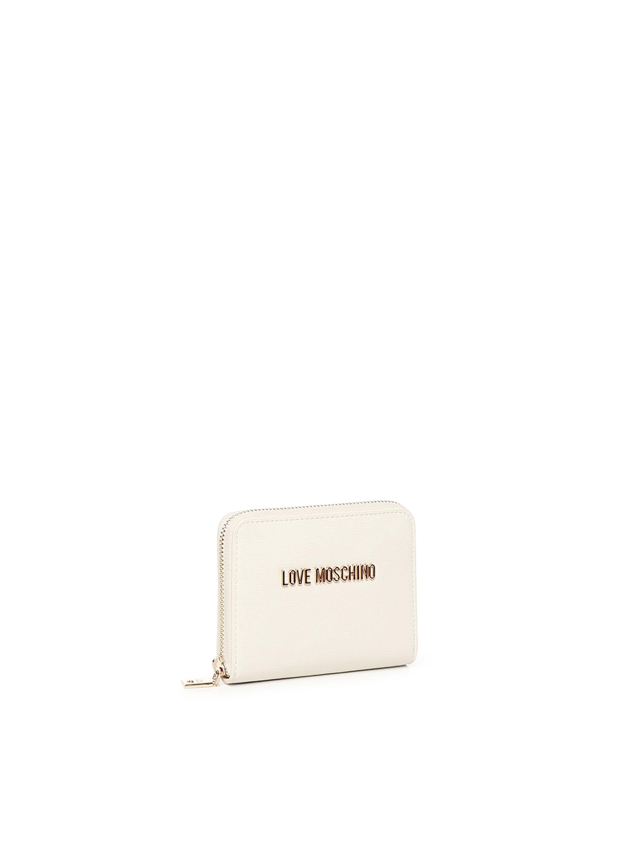 Portafoglio zip around con logo JC5702PP1MLD0 110 LOVE MOSCHINO