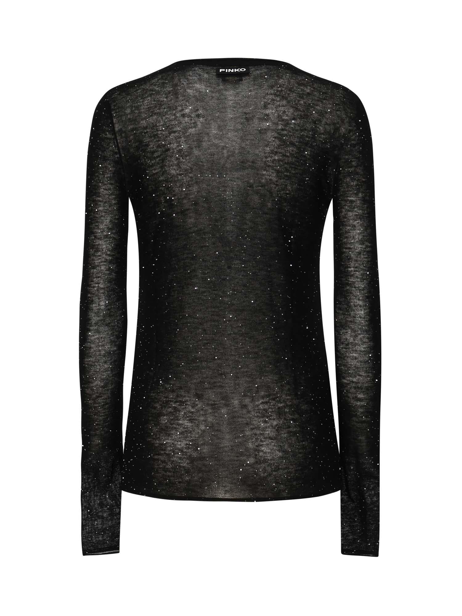 Maglia Pico con micro paillettes 105398 A2PMZ99 PINKO
