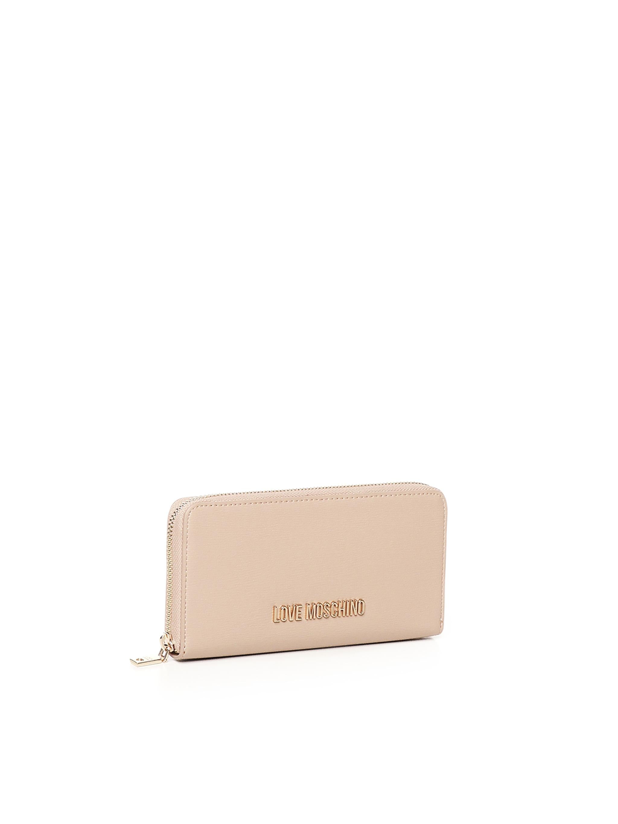 Portafoglio zip around con logo JC5700PP1MLD0 105 LOVE MOSCHINO