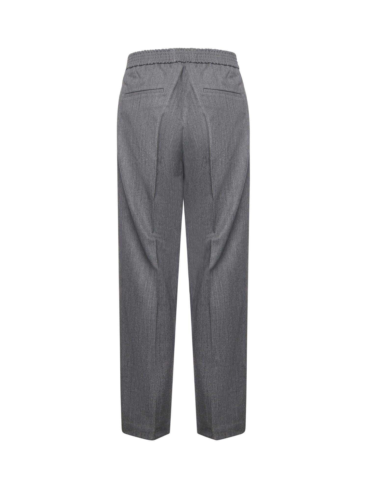 Pantaloni in misto lana con pinces PT005V2 GRY BONSAI