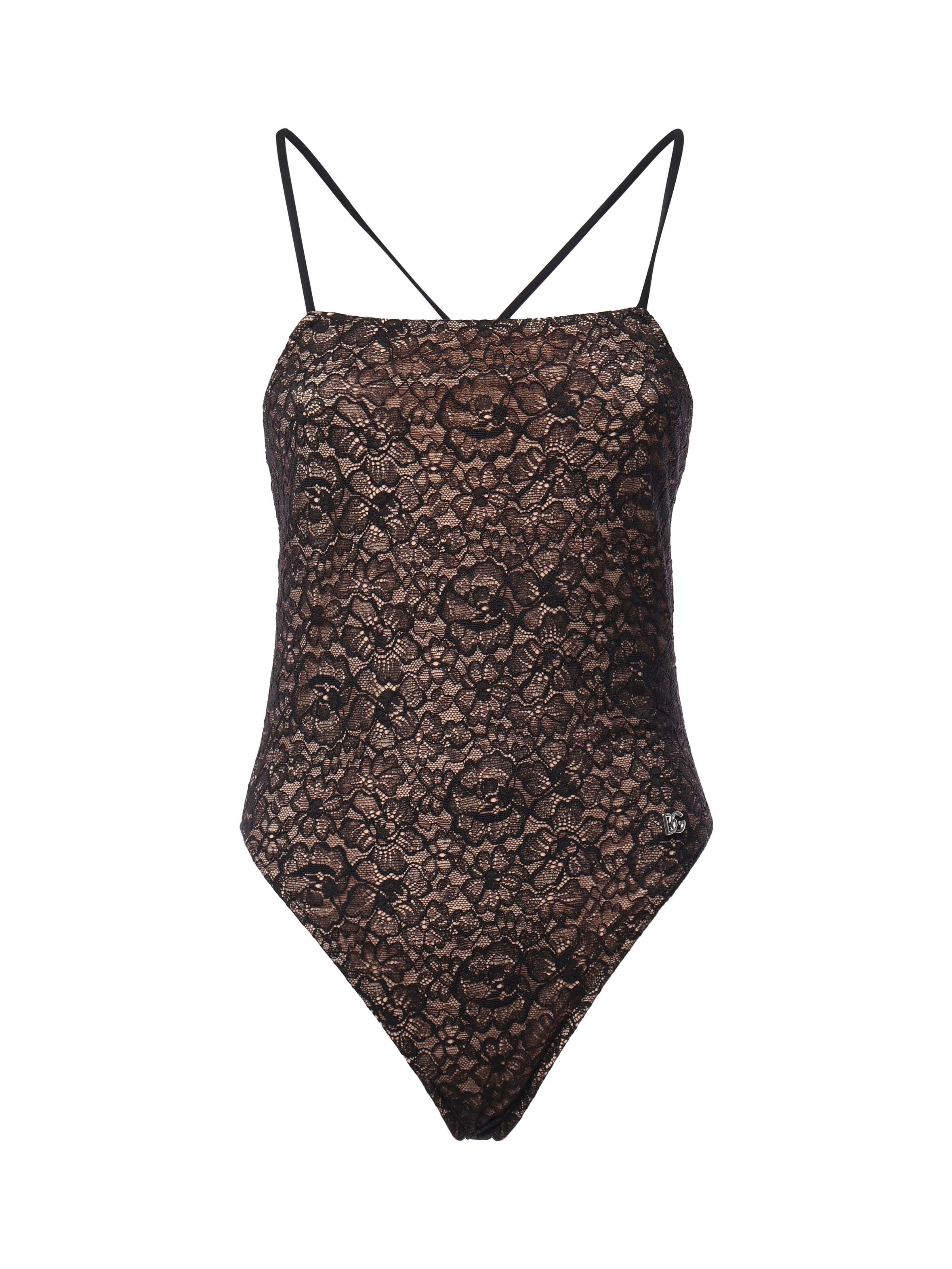 Costume intero in pizzo O9A03J FLUAIN0000 DOLCE & GABBANA