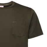 T-shirt in jersey di cotone con taschino T45101 74 SUN 68