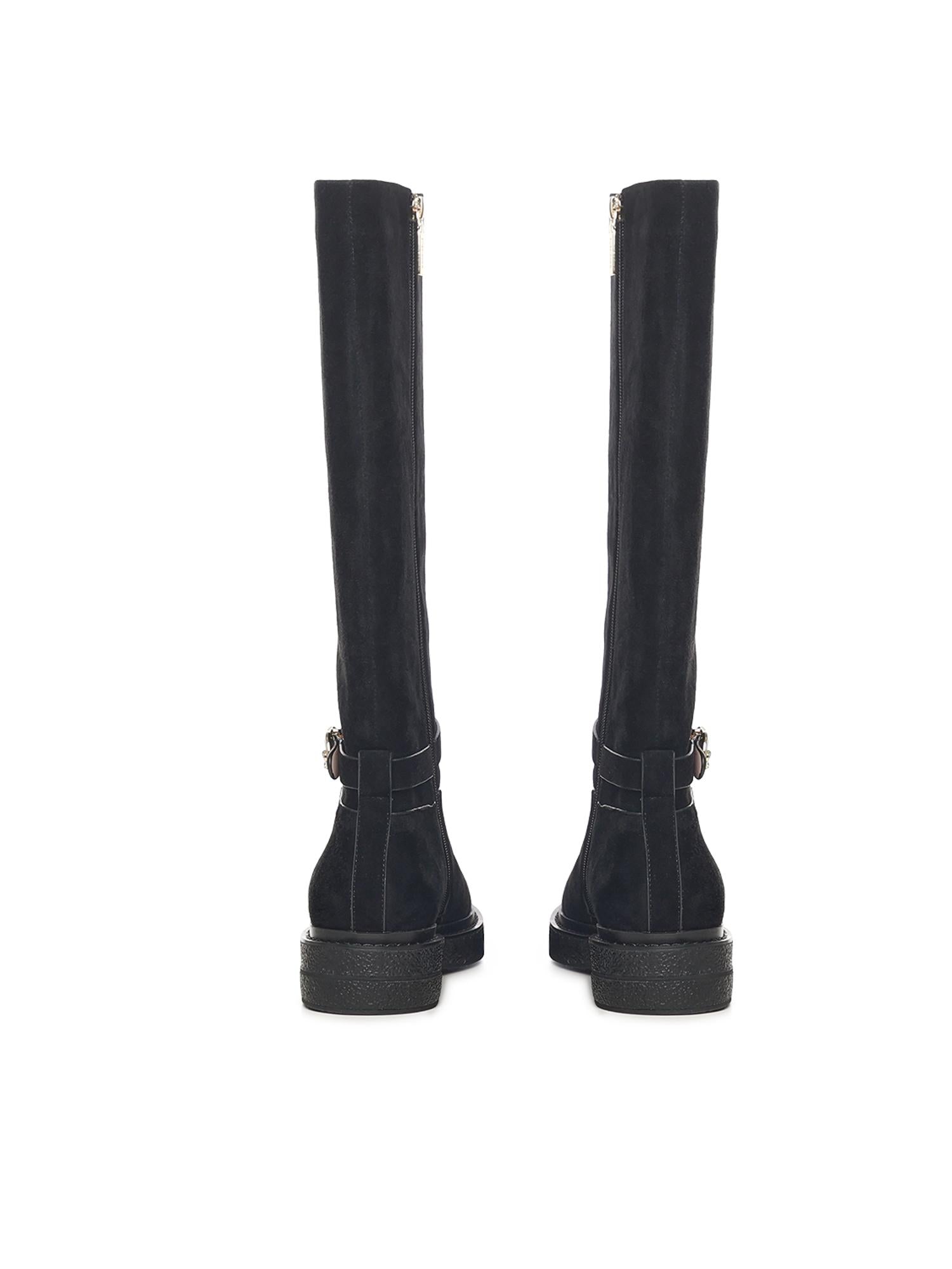 Stivali C-Saddle in suede E4T7B150101 001 COCCINELLE