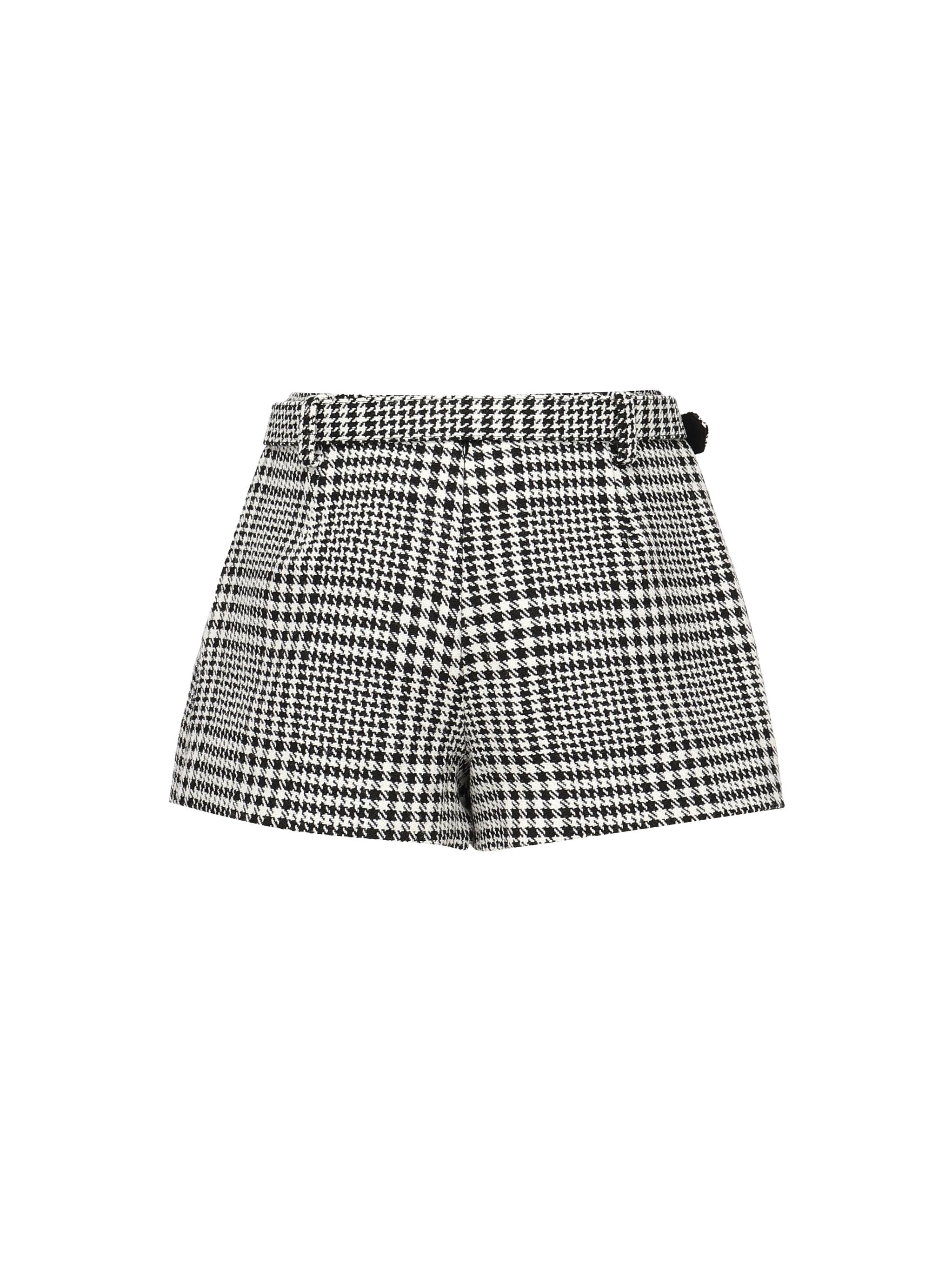 Skort in pied-de-poule<BR/> PF25111SK BW SELF-PORTRAIT