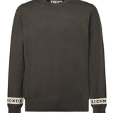 Maglione in misto viscosa con logo<BR/> UMA25035MA DEEP FOREST RICHMOND X