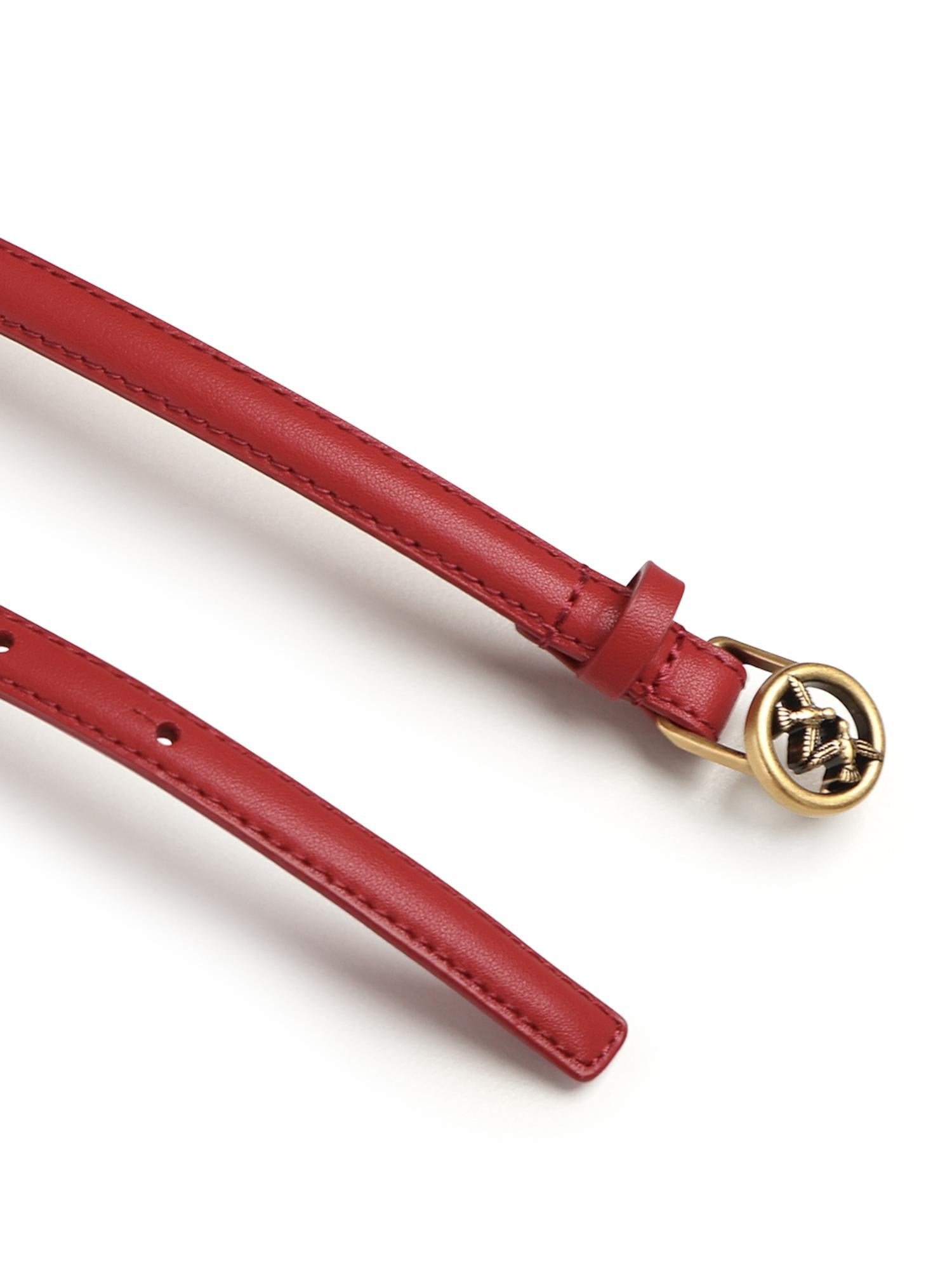 Cintura sottile in pelle<BR/> 105481 A0F1OA4Q PINKO