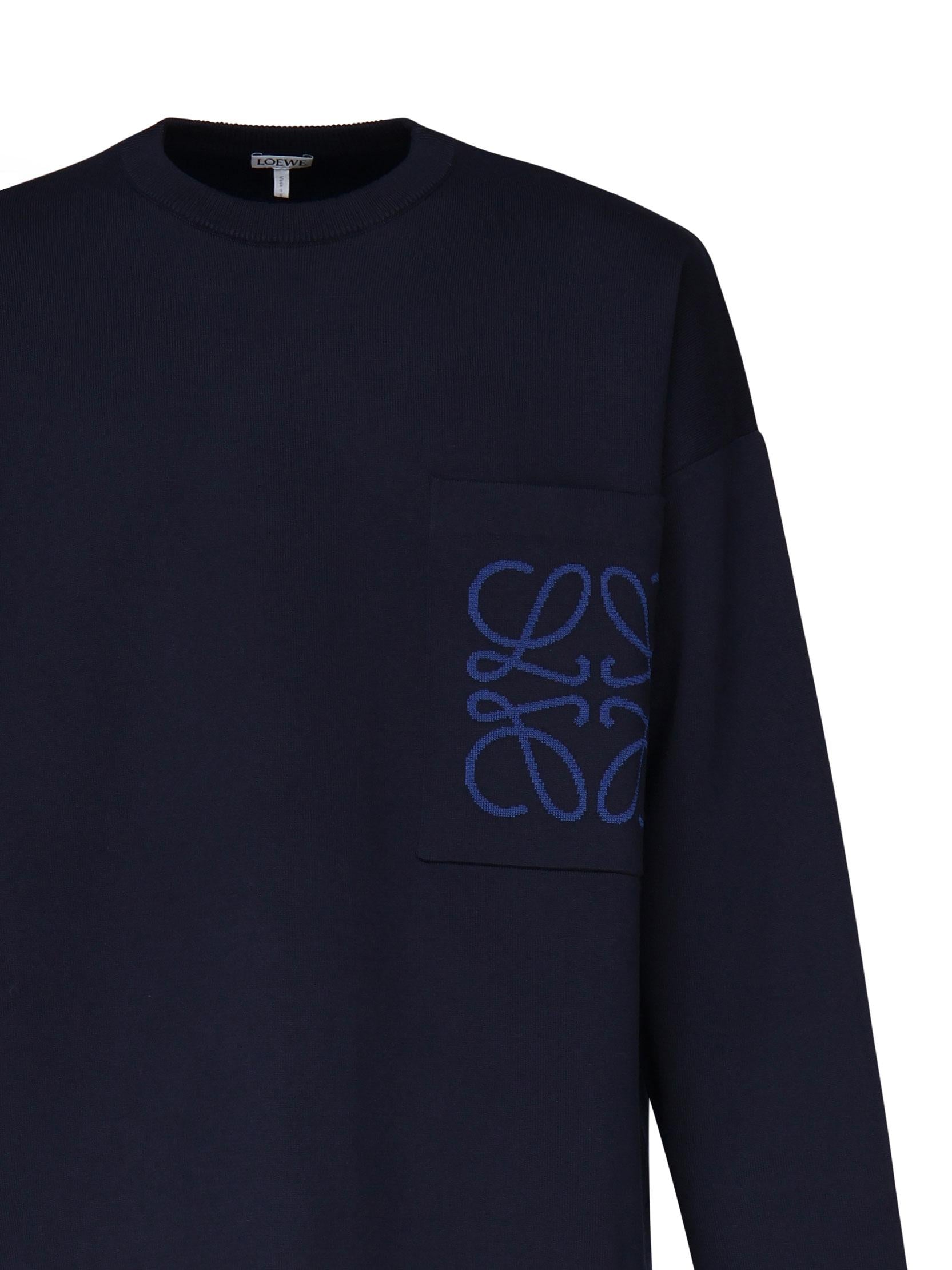 Maglia Anagram in cotone con tasca H526Y14KKI 5110 LOEWE