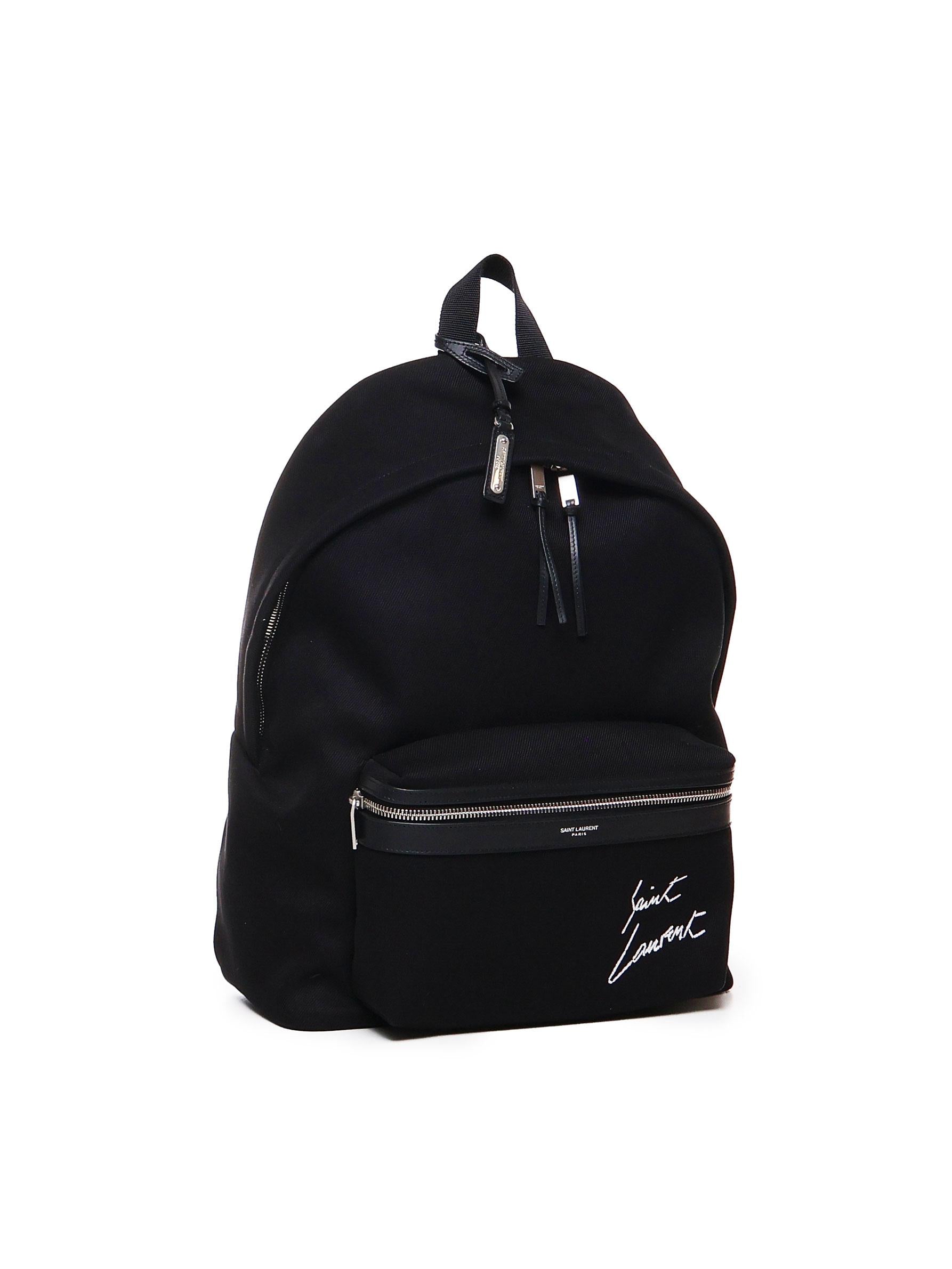Zaino city ricamato in tela 534968 FAAVV1070 SAINT LAURENT